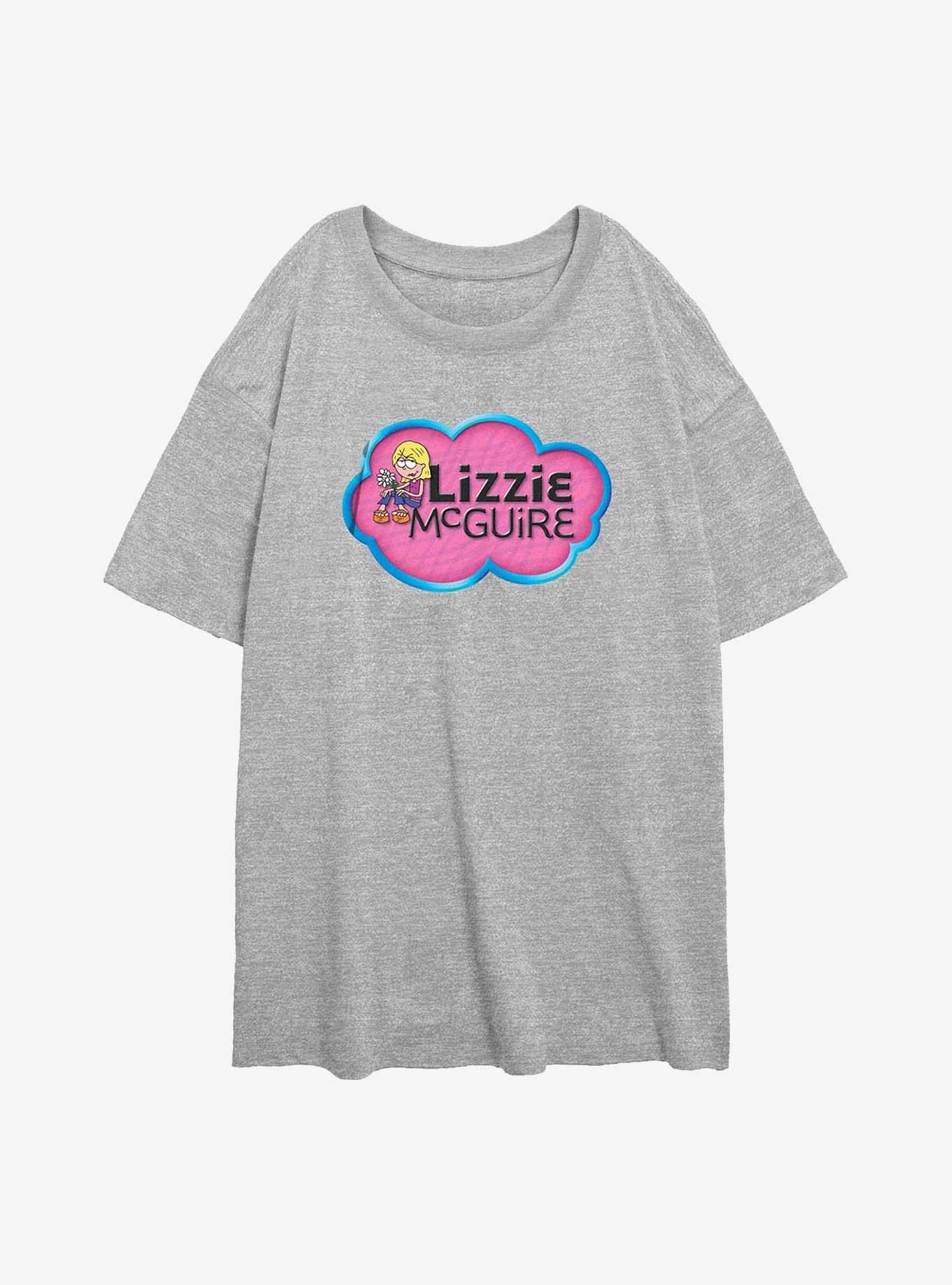 Disney Lizzie McGuire Lizzie Classic Womens Oversized T-Shirt, ATH HTR, hi-res