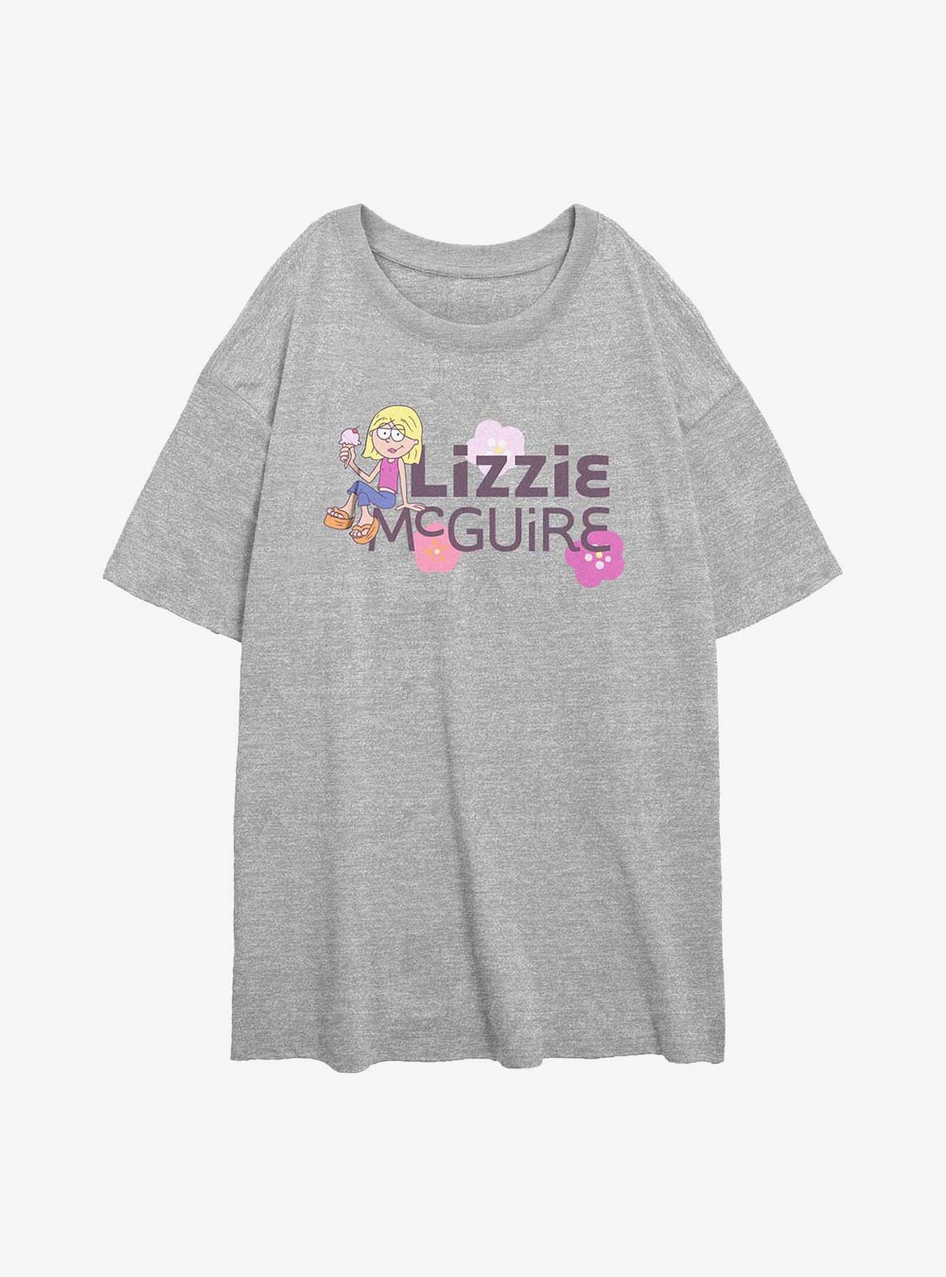 Disney Lizzie McGuire Logo Pop Womens Oversized T-Shirt, ATH HTR, hi-res