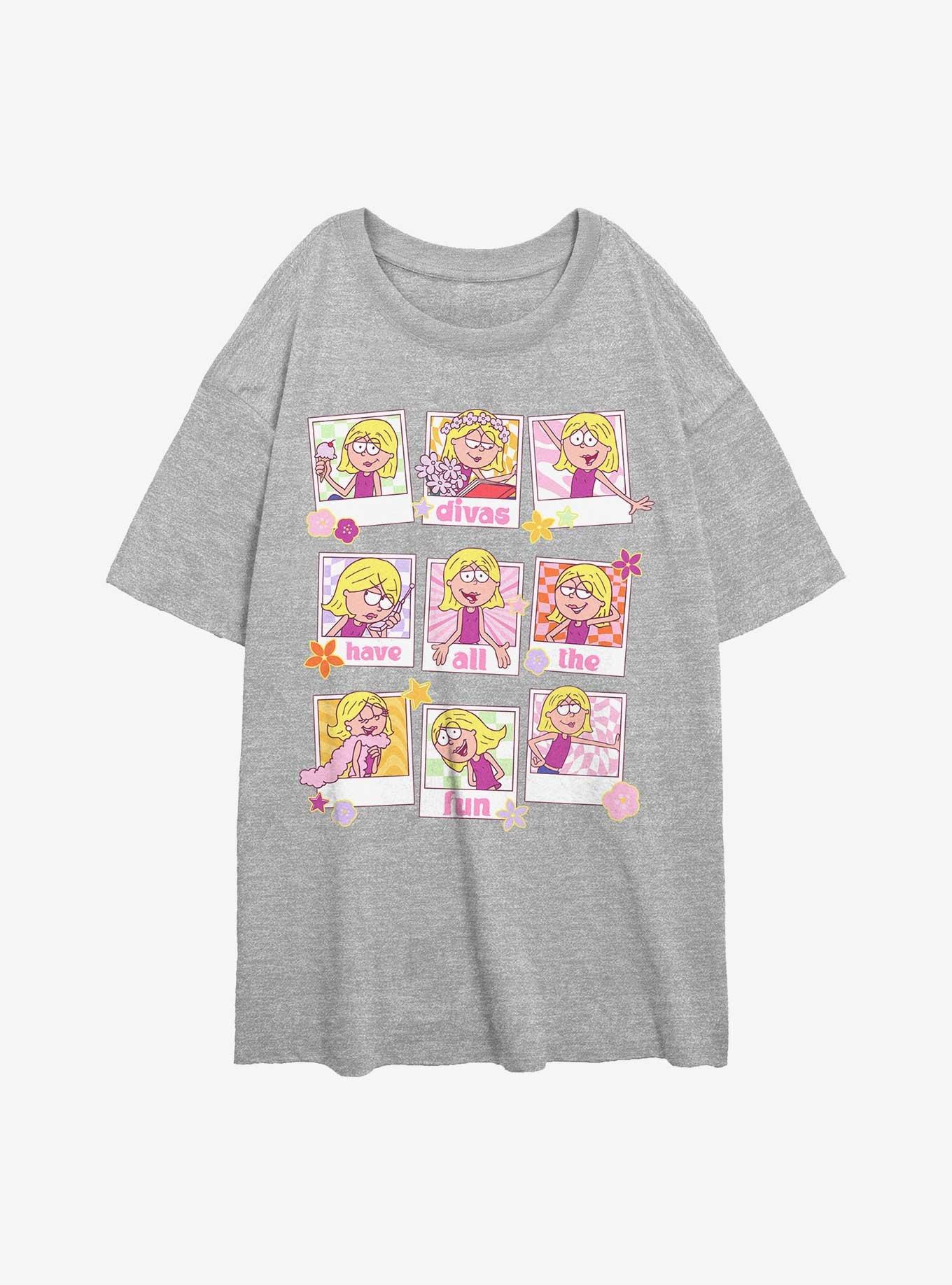 Disney Lizzie McGuire Polaroid Liz Womens Oversized T-Shirt, ATH HTR, hi-res