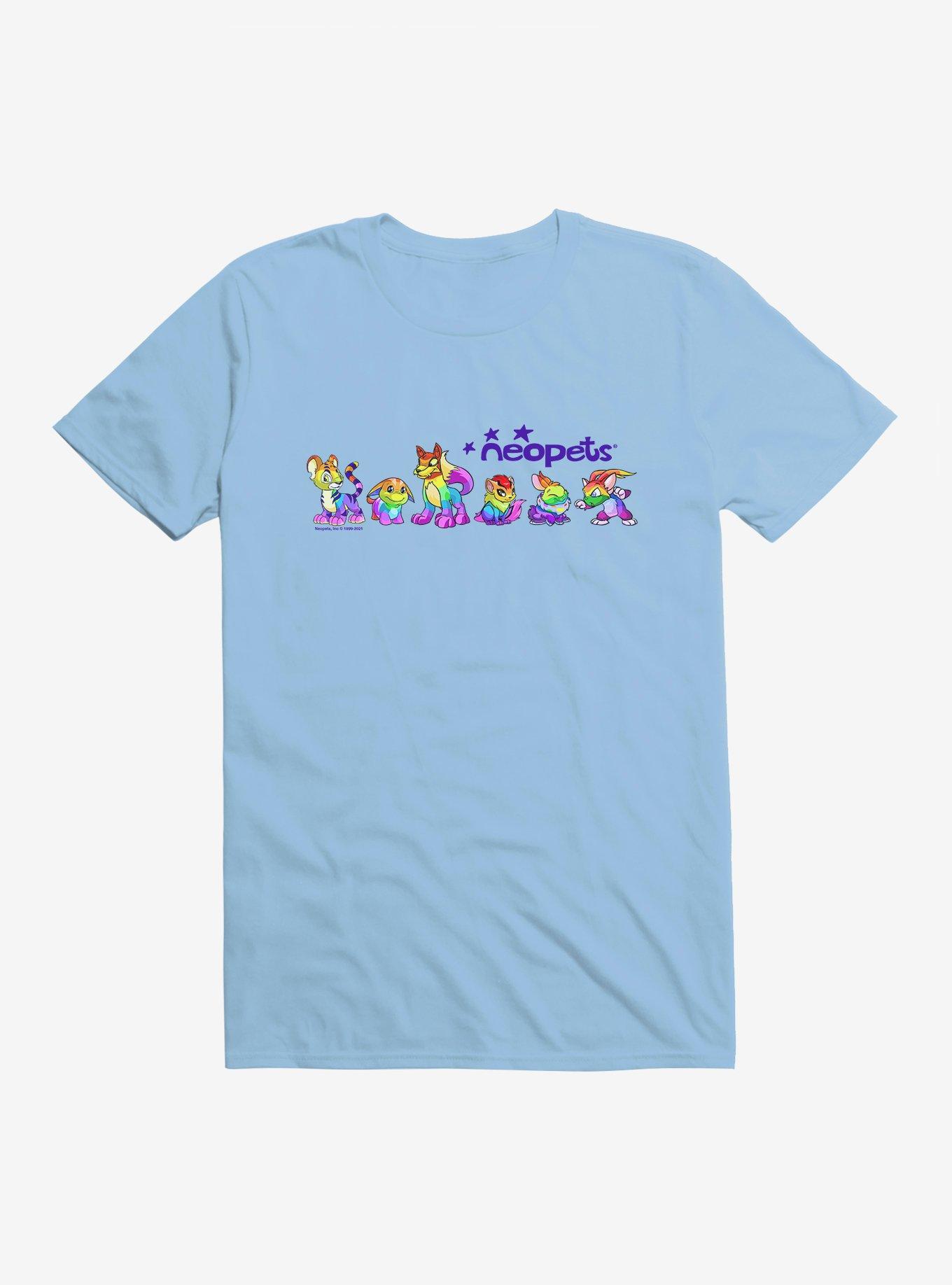 Neopets Rainbow T-Shirt, LIGHT BLUE, hi-res
