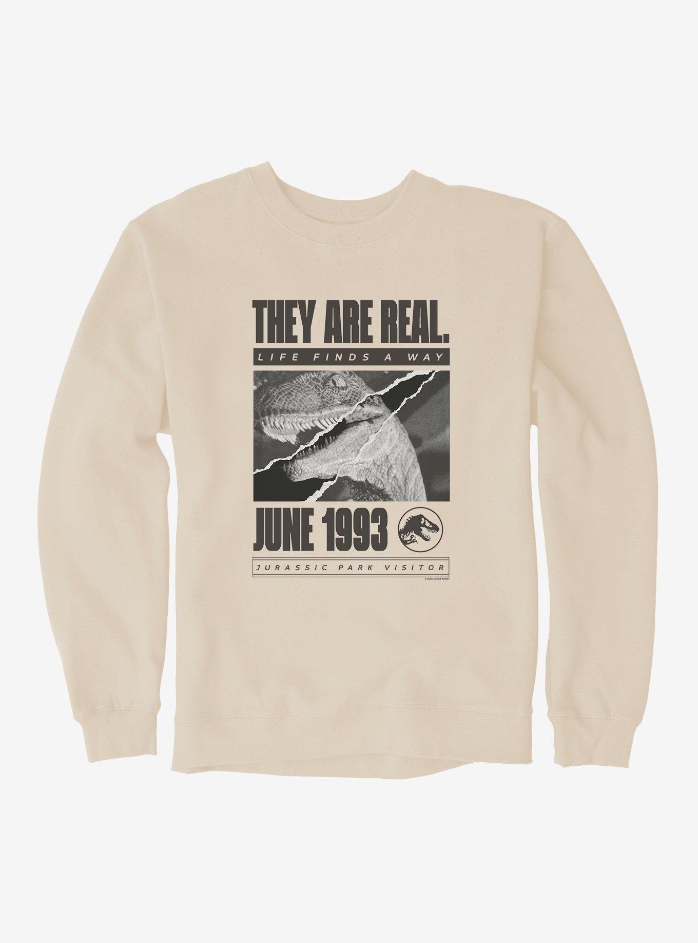 Jurassic Park They Are Real Sweatshirt, , hi-res