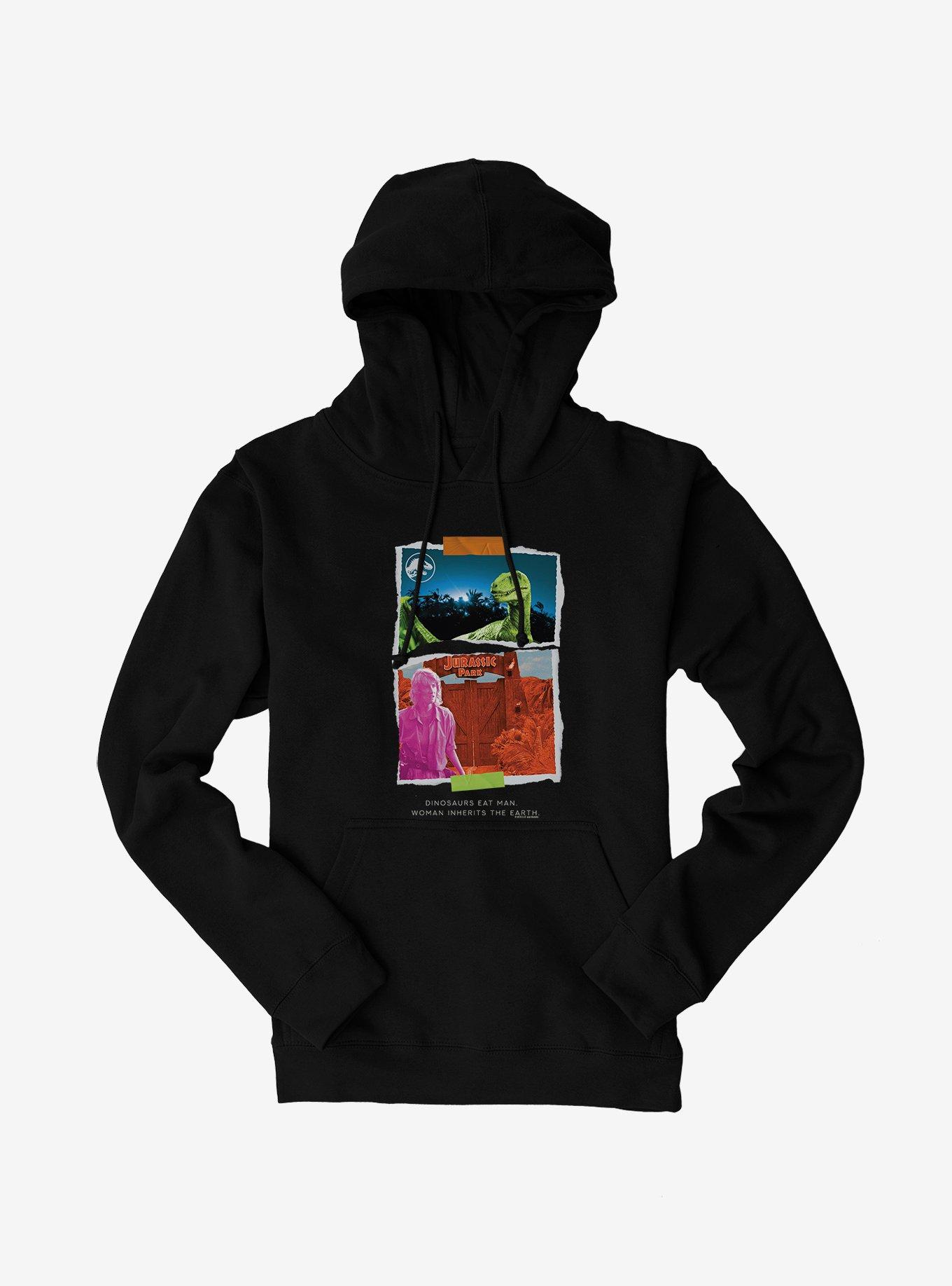 Jurassic Park Dinosaurs Eat Man Woman Inherits The Earth Hoodie, , hi-res