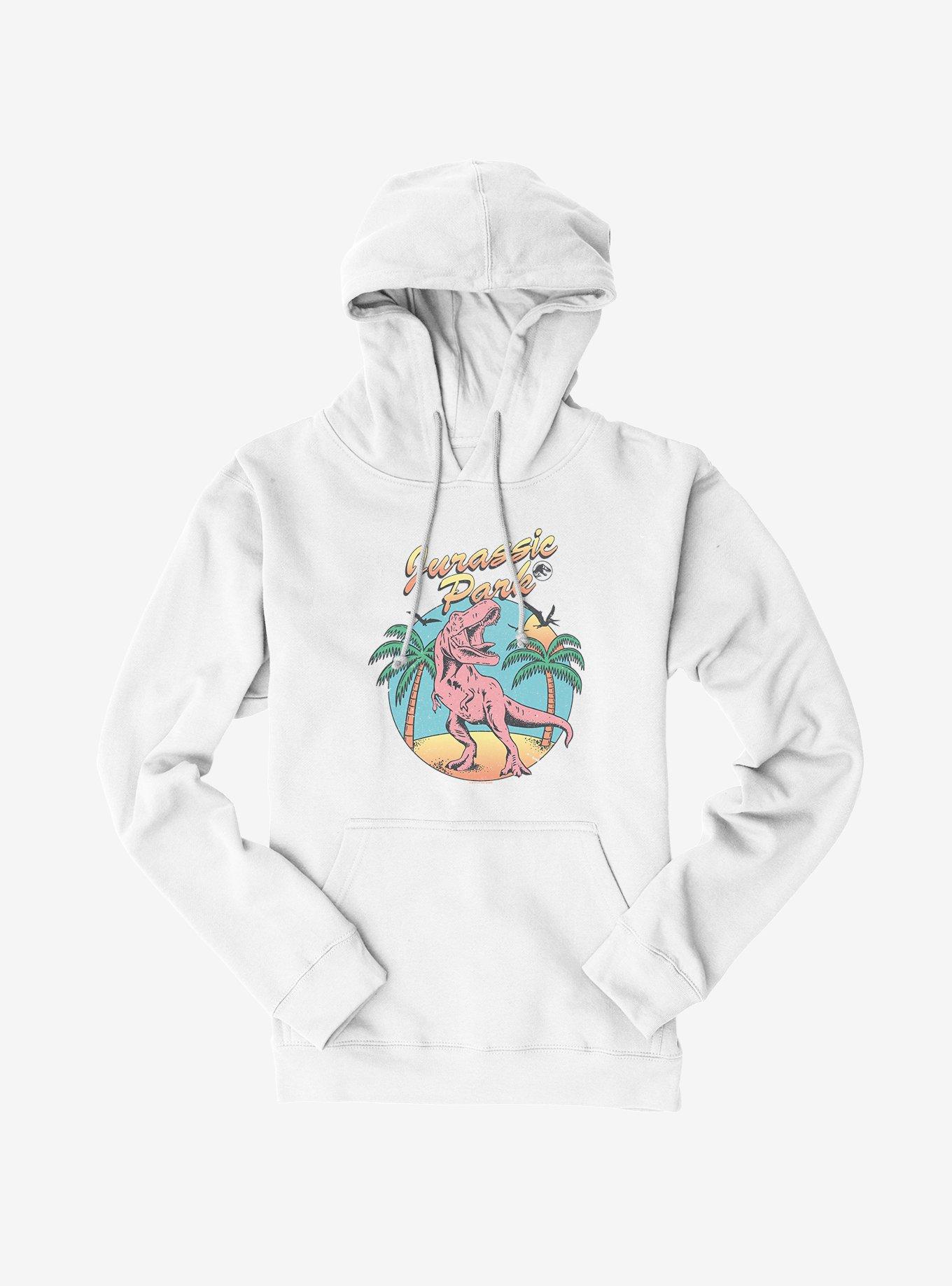 Jurassic Park T-Rex Beach Hoodie, WHITE, hi-res