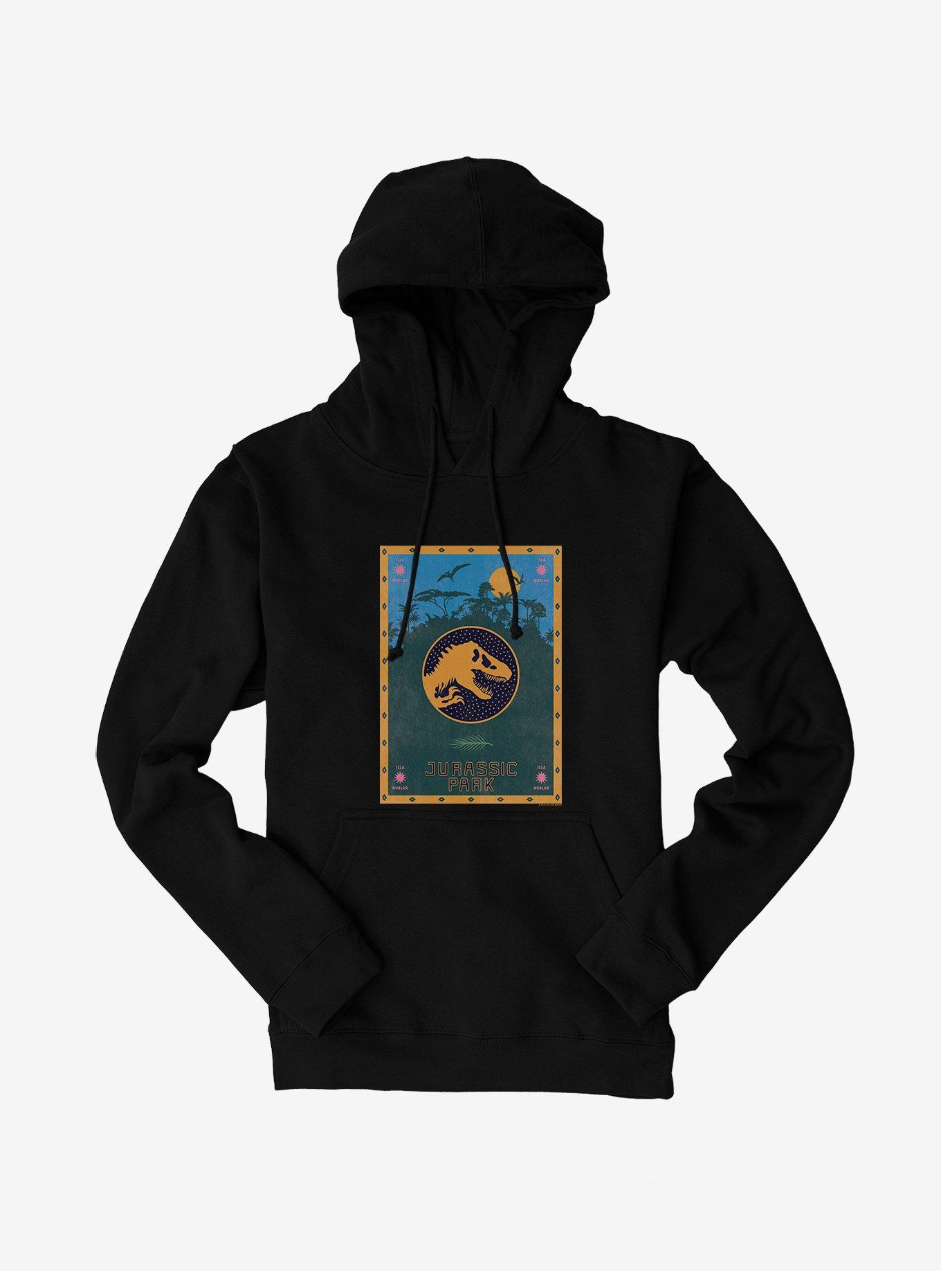 Jurassic Park Retro Poster Hoodie, , hi-res