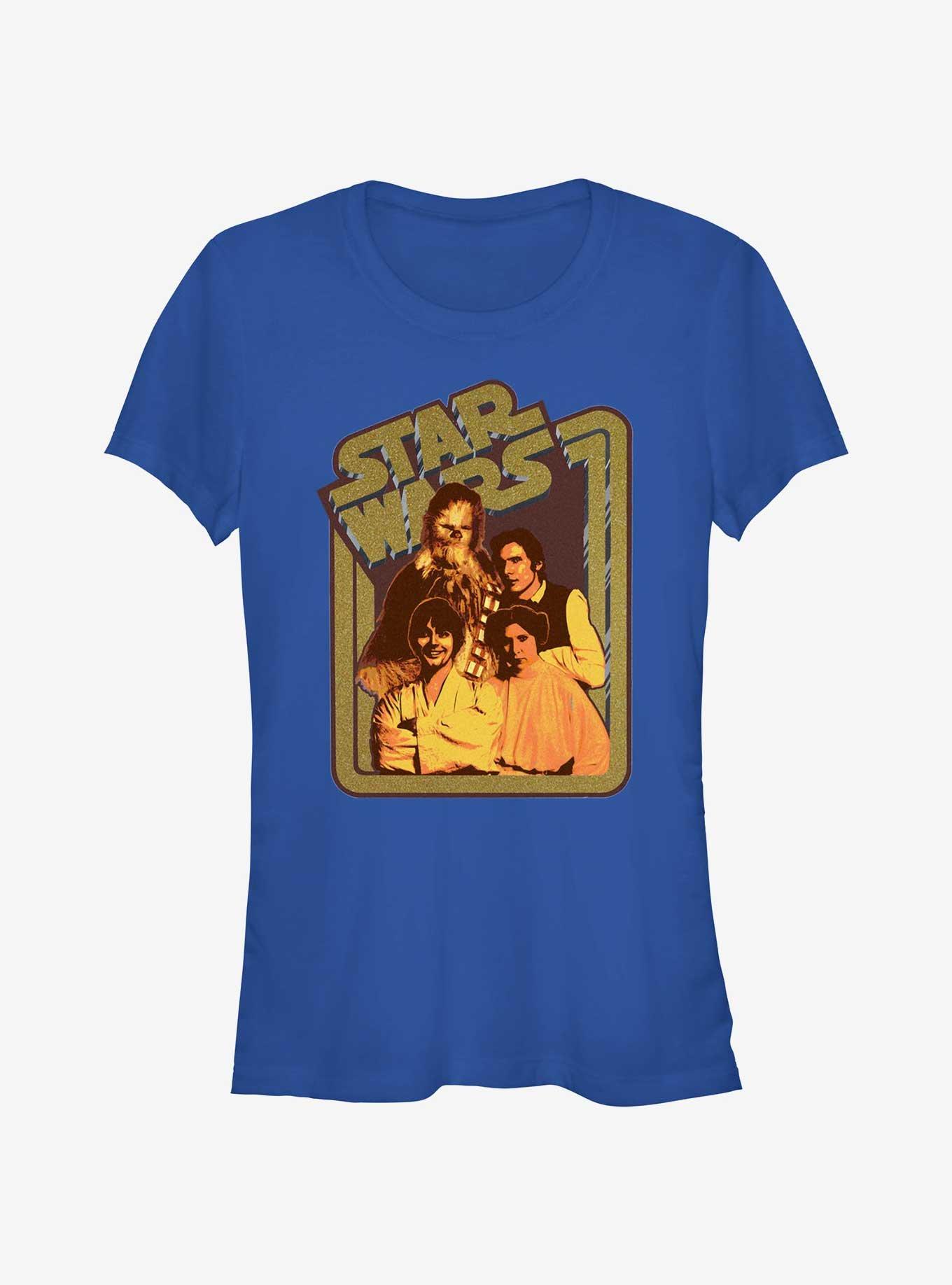 Star Wars Group Portrait Girls T-Shirt, ROYAL, hi-res