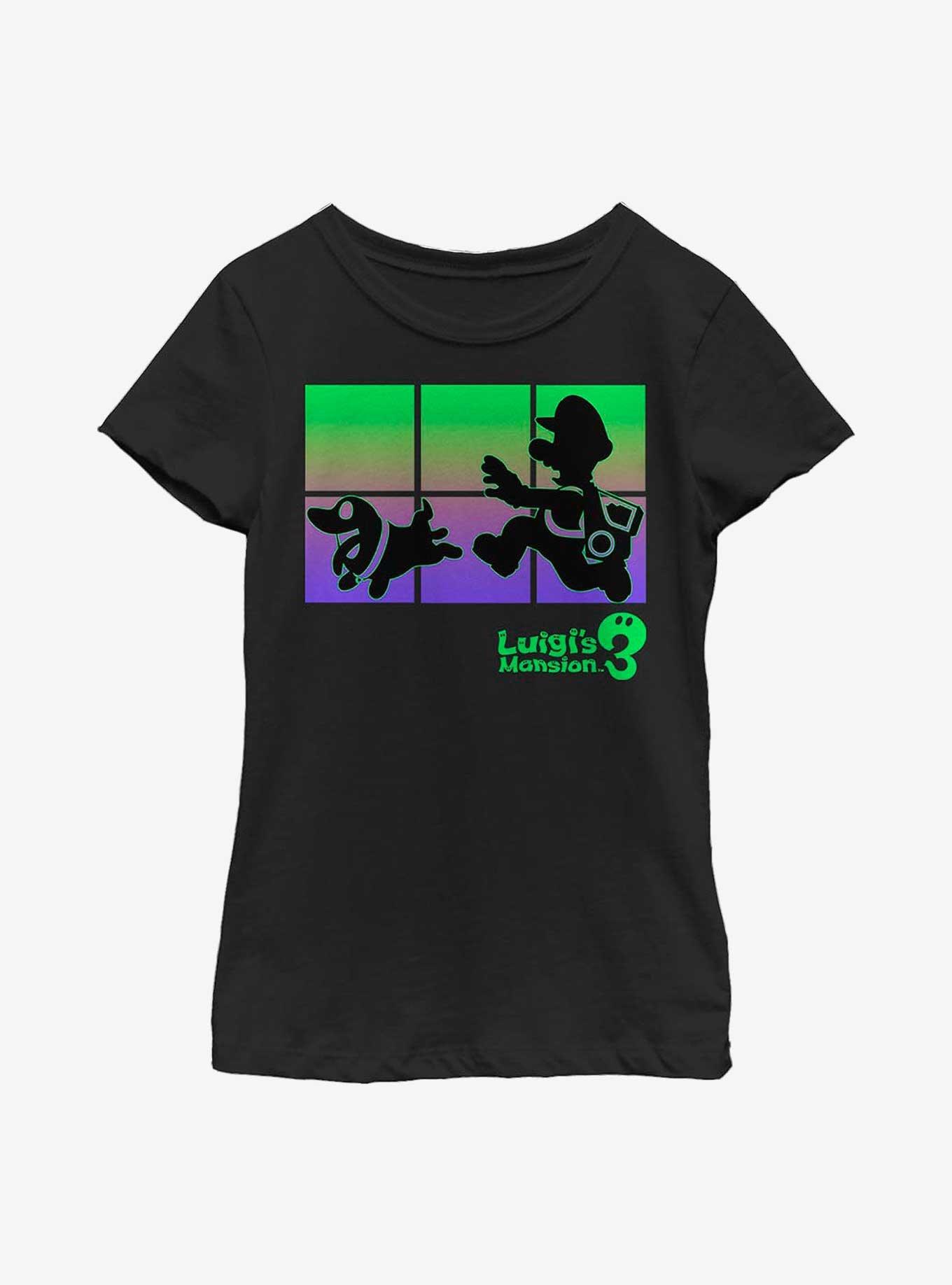 Nintendo Luigi's Mansion 3 Running With Polterpup Youth Girls T-Shirt