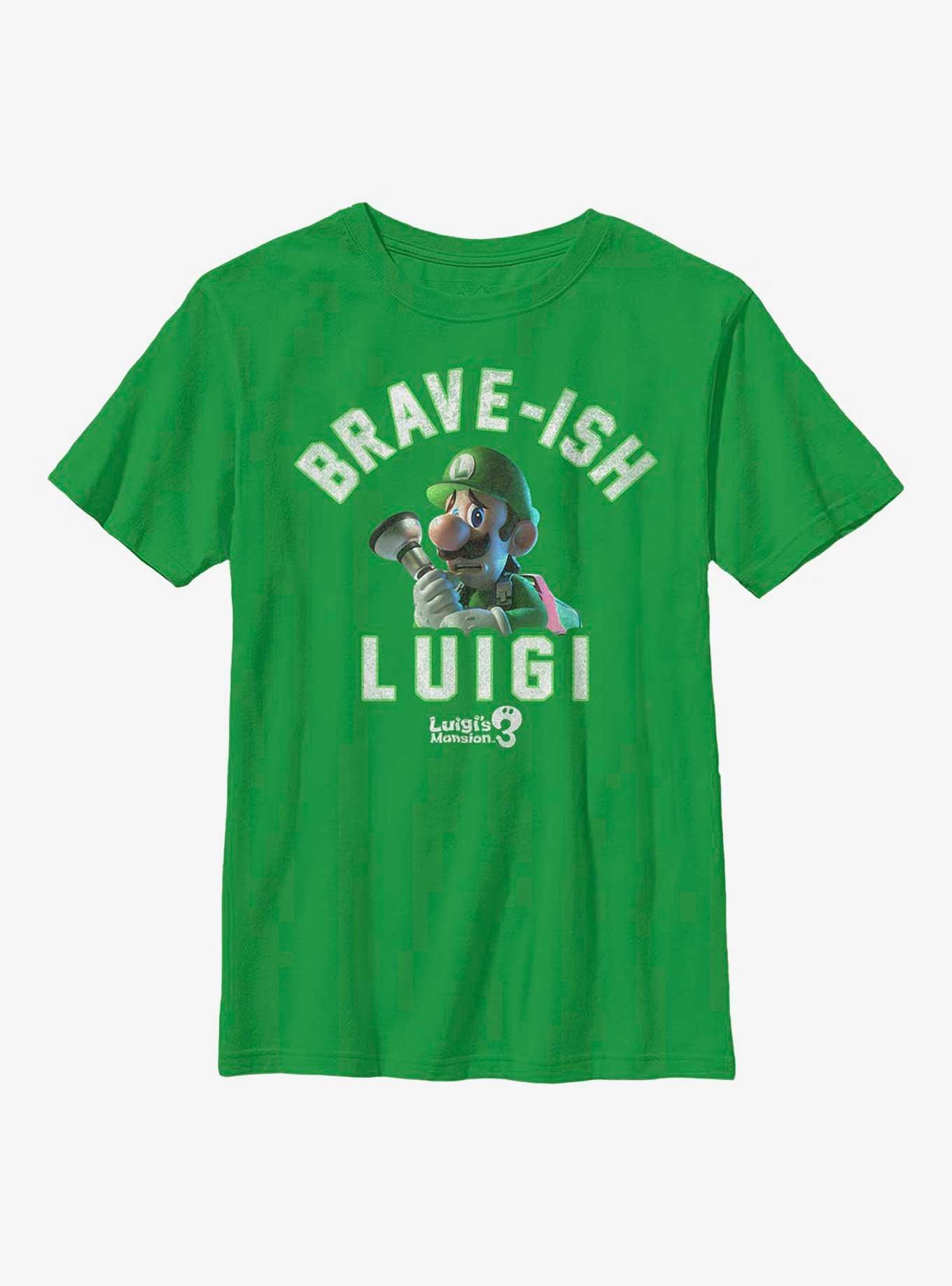 Nintendo Luigi's Mansion 3 Brave-Ish Luigi Youth T-Shirt, , hi-res