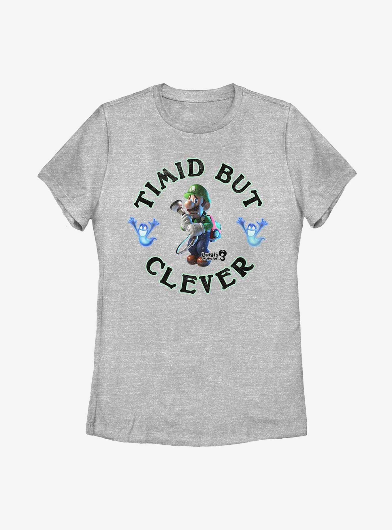 Nintendo Luigi's Mansion 3 Timid But Clever Luigi Womens T-Shirt, ATH HTR, hi-res