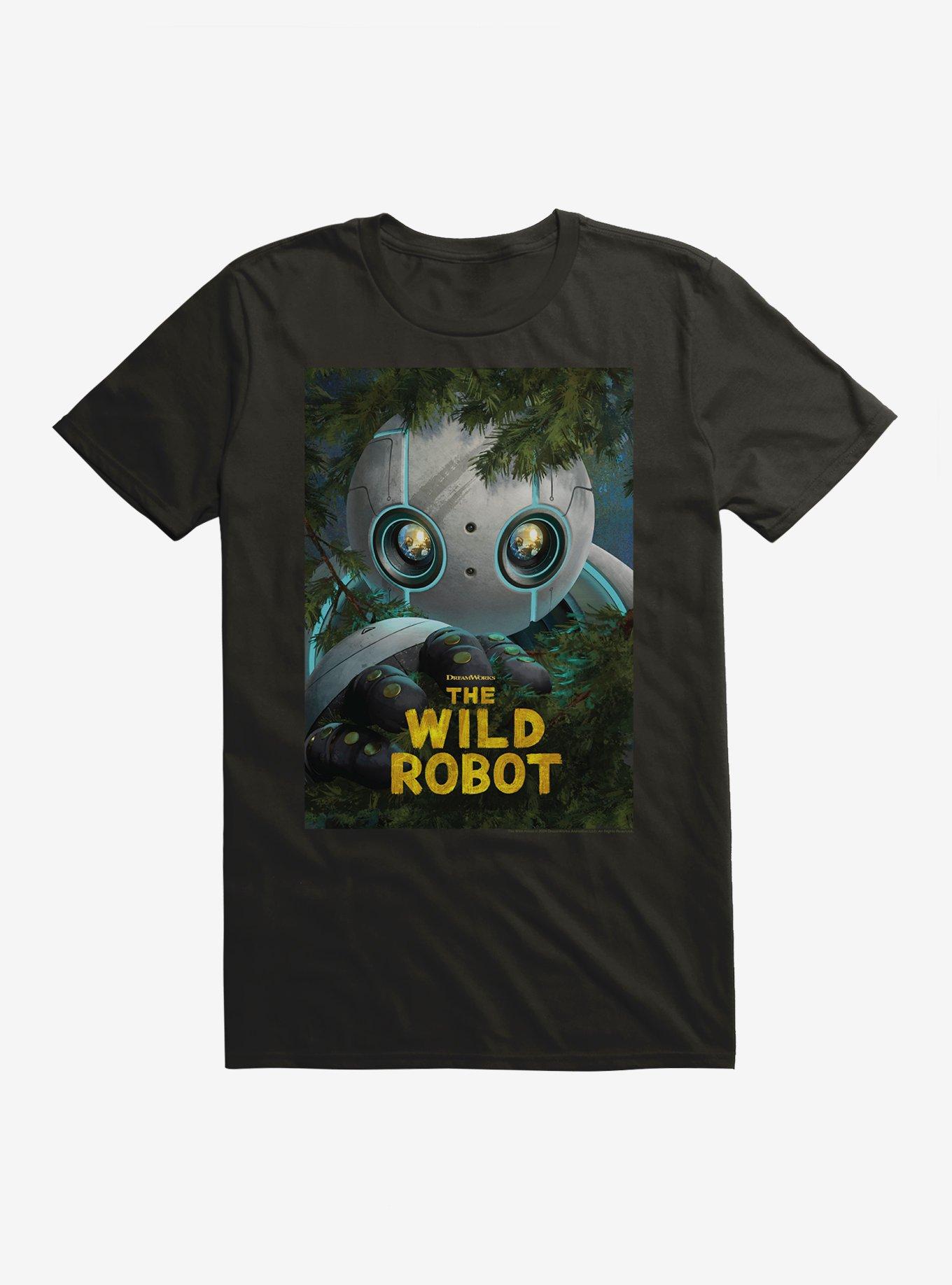 The Wild Robot Wilderness Poster T-Shirt, BLACK, hi-res