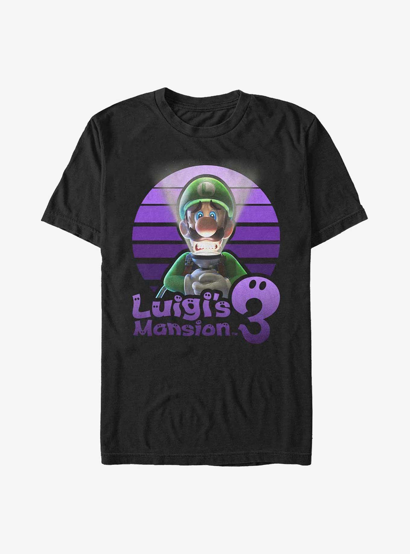 Nintendo Luigi's Mansion 3 Scared Luigi T-Shirt, BLACK, hi-res