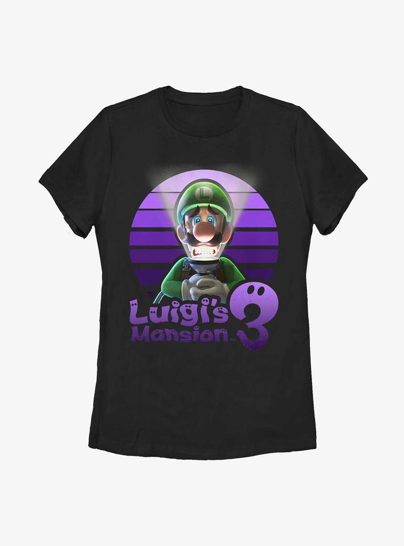 Nintendo Luigi's Mansion 3 Scared Luigi Womens T-Shirt, BLACK, hi-res