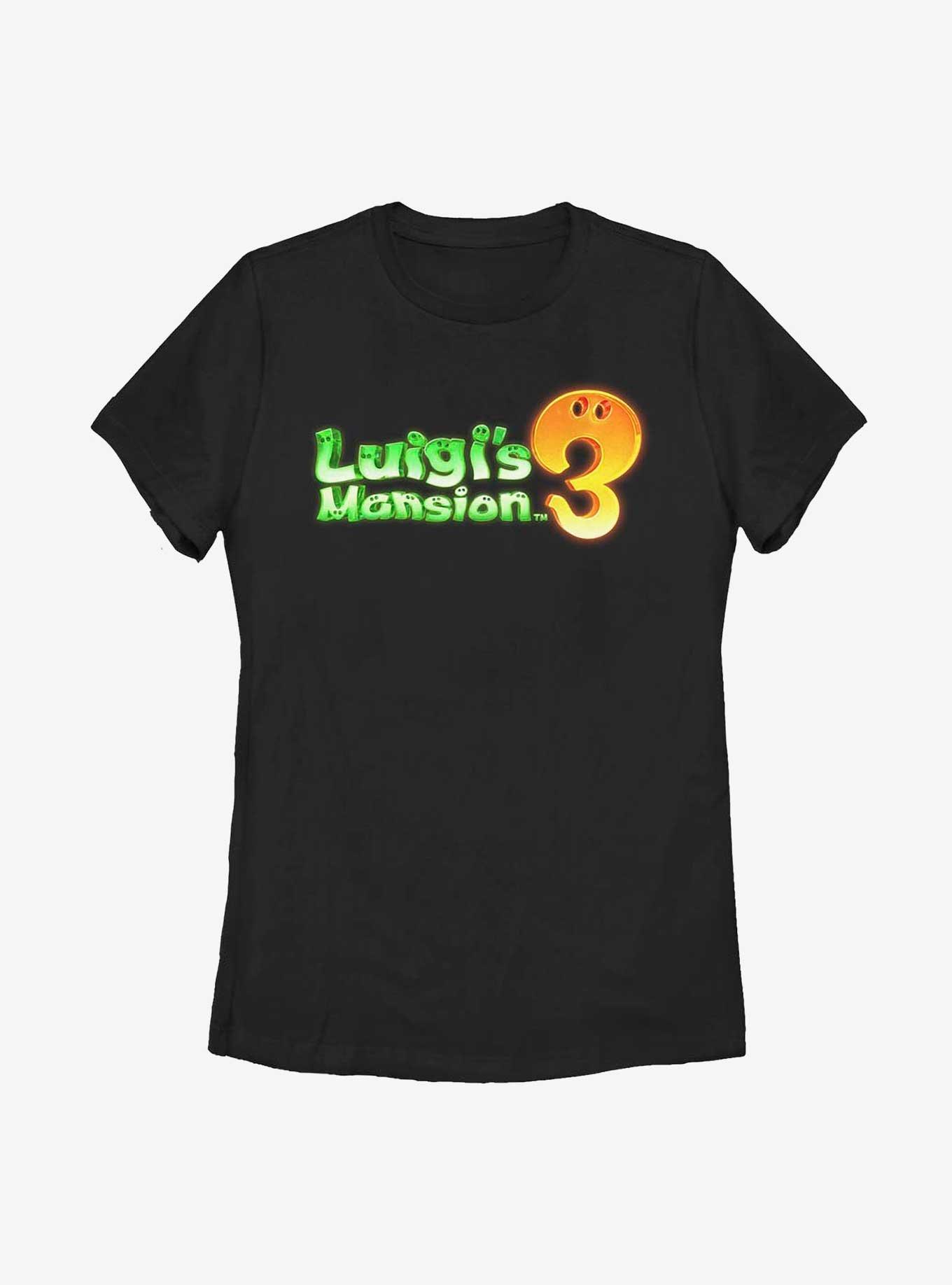 Nintendo Luigi's Mansion 3 Logo Womens T-Shirt, BLACK, hi-res