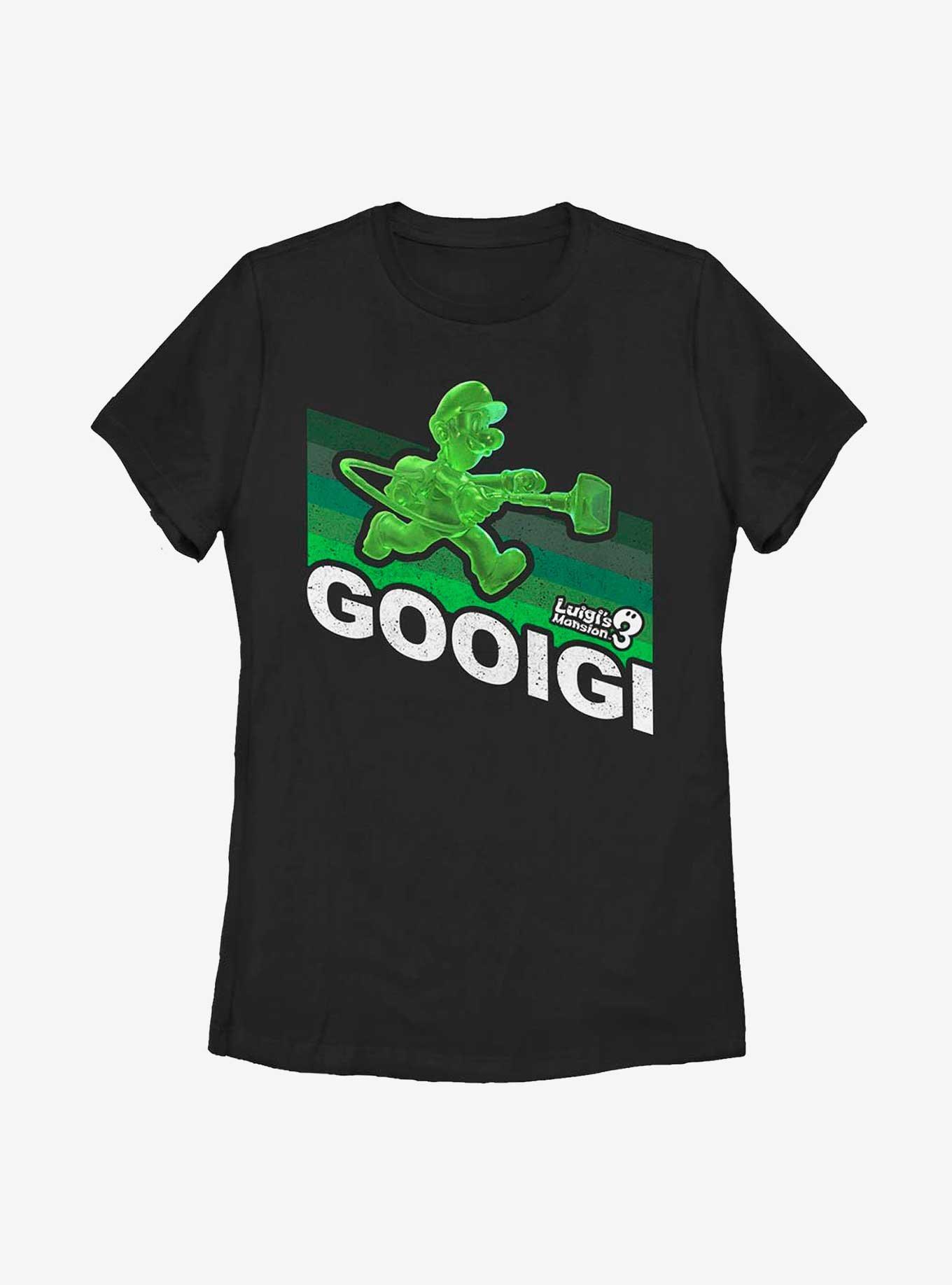 Nintendo Luigi's Mansion 3 Gooigi Retro Womens T-Shirt, BLACK, hi-res