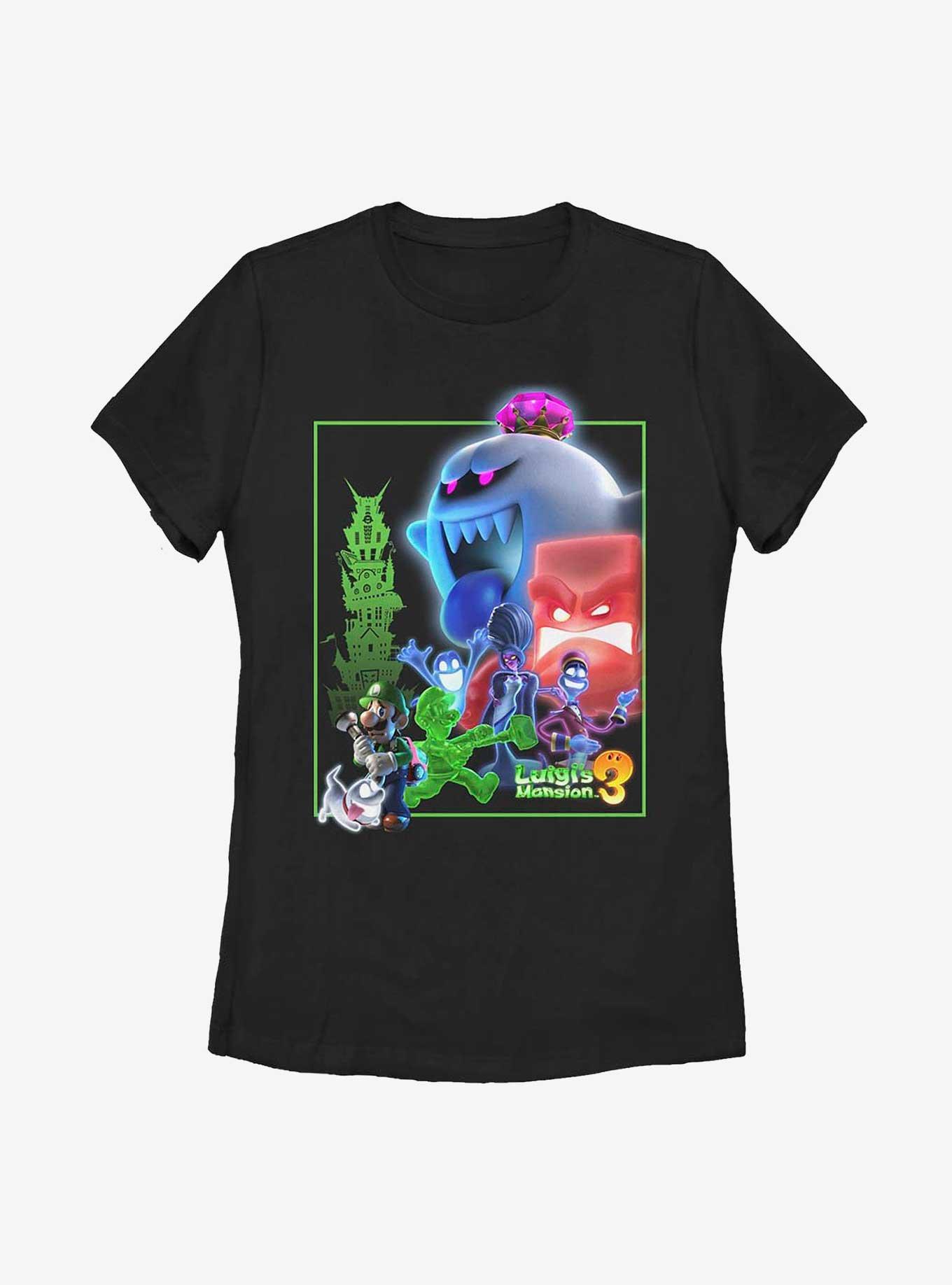 Nintendo Luigi's Mansion 3 Poster Mash-Up Womens T-Shirt, , hi-res
