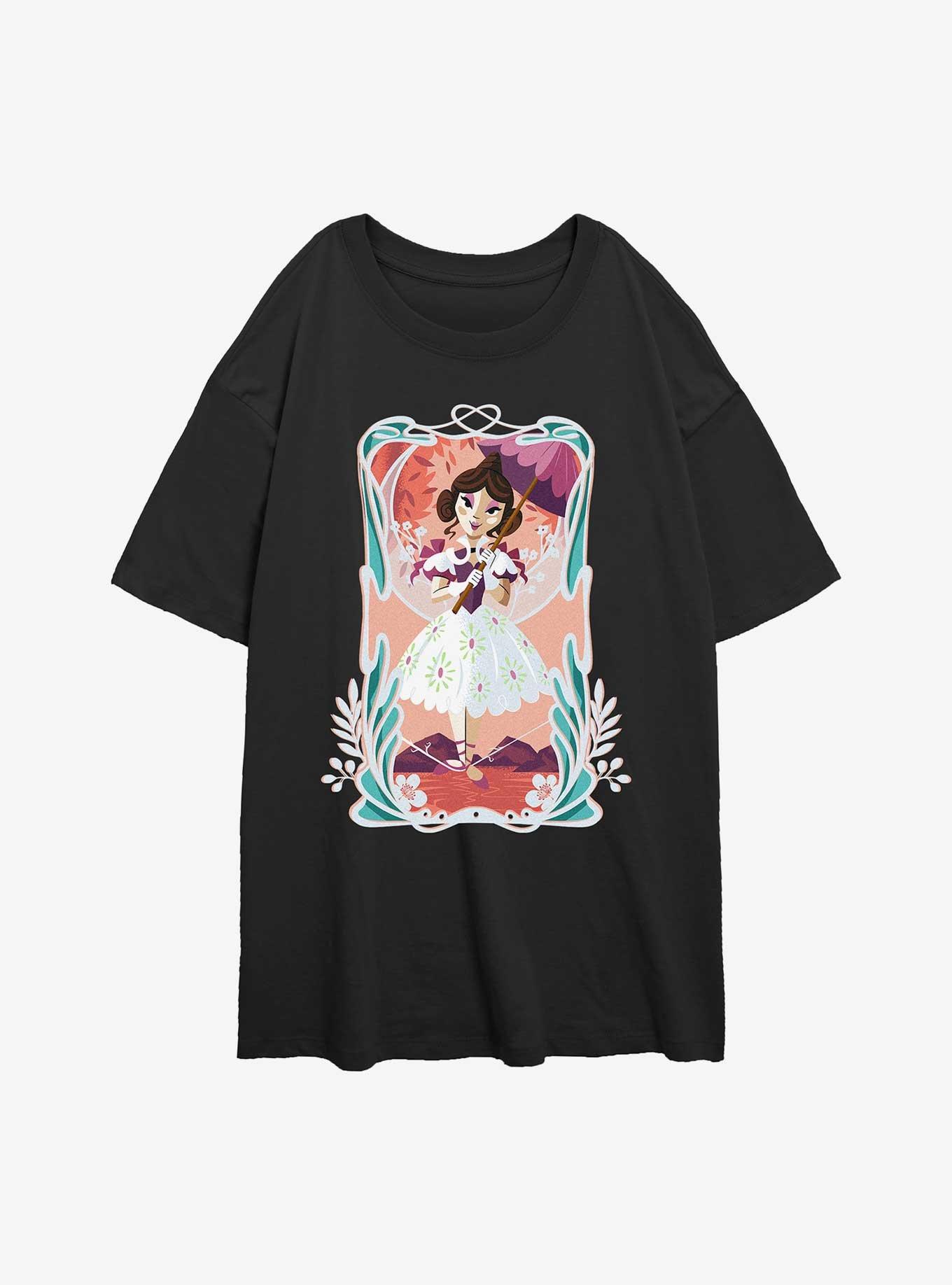 Haunted Mansion Tightrope Girls Oversized T-Shirt, BLACK, hi-res