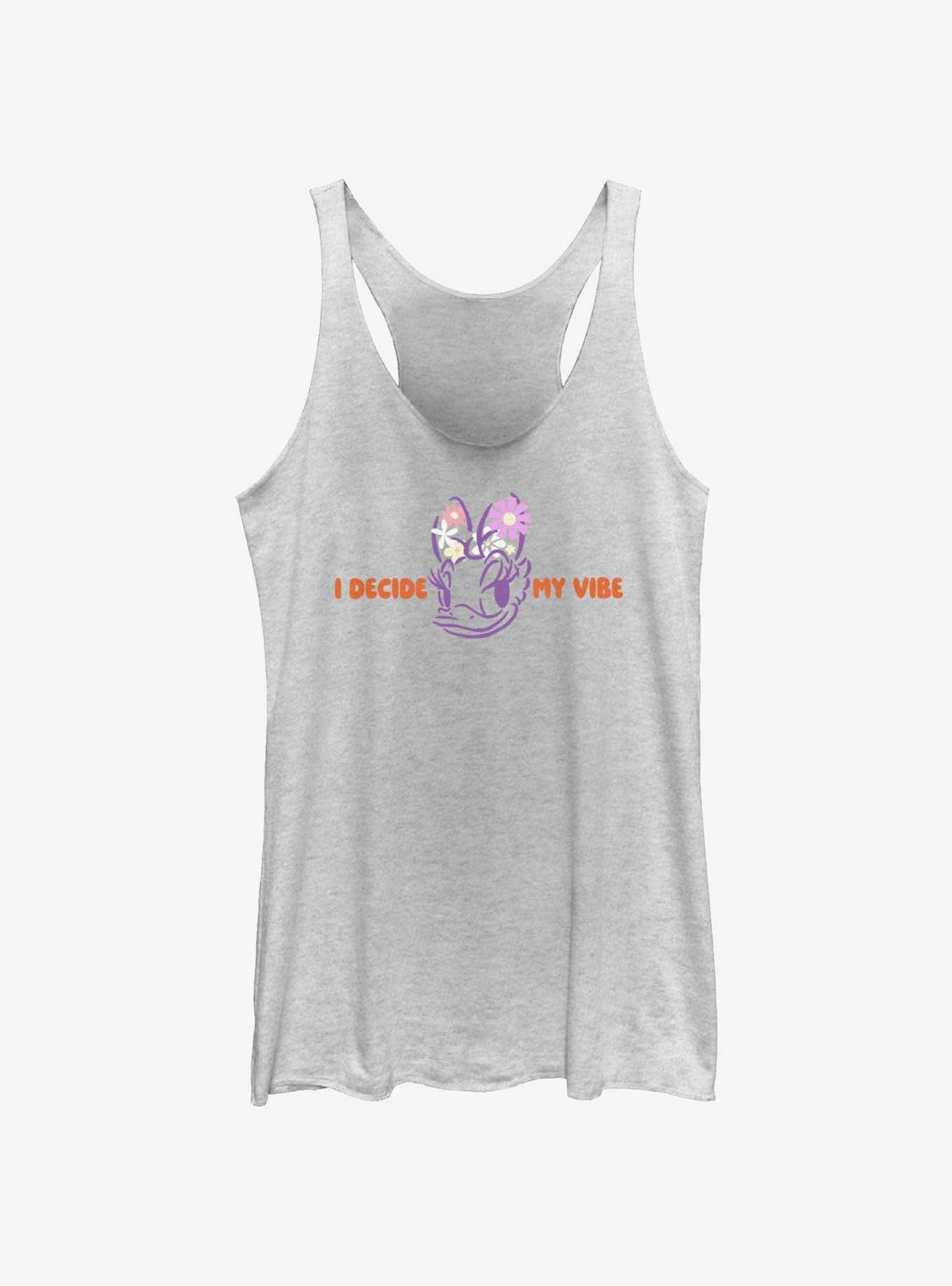 Disney Daisy Duck I Decide My Vibe Girls Tank, WHITE HTR, hi-res