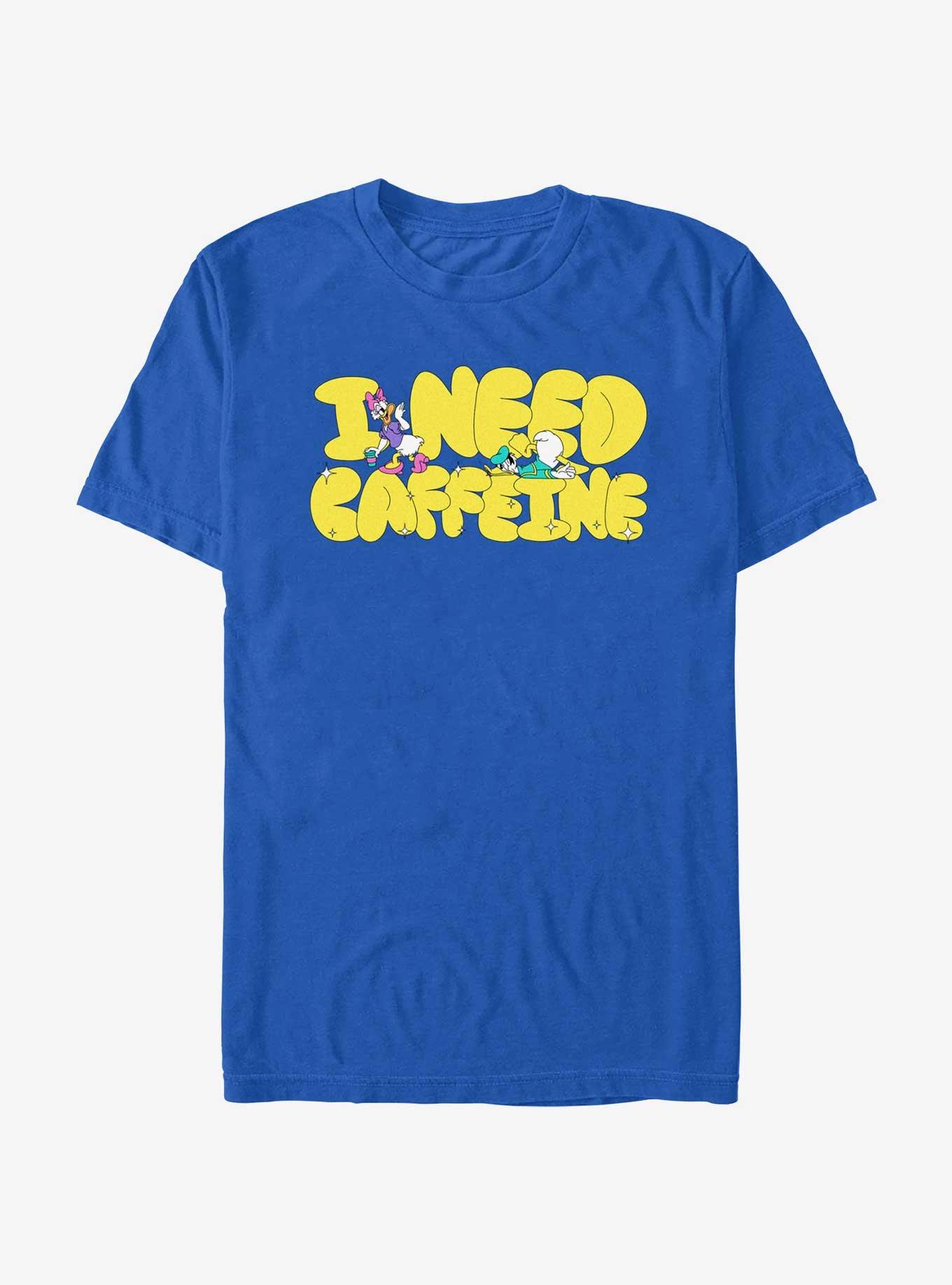 Disney Daisy Duck & Donald Duck I Need Caffeine T-Shirt