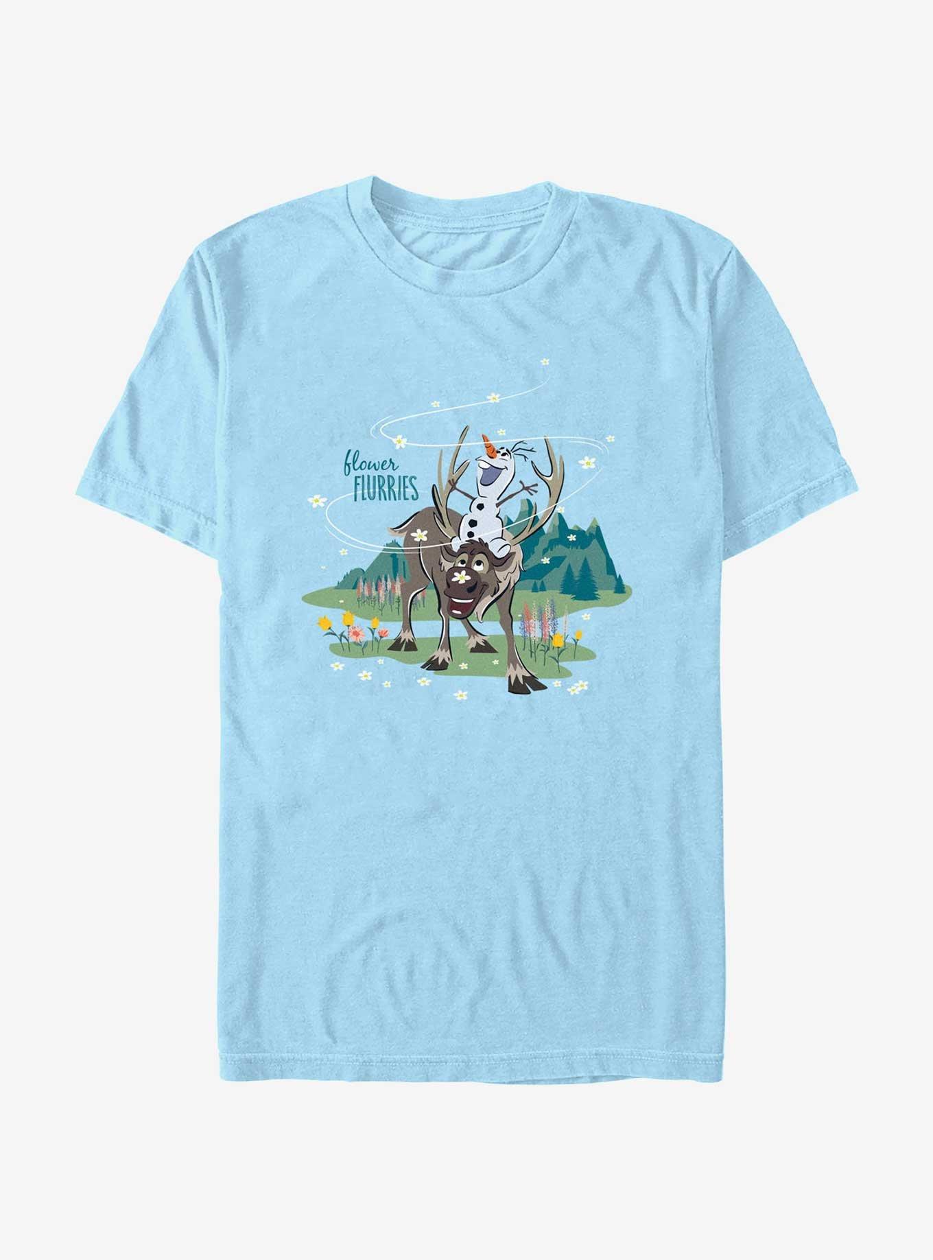 Disney Frozen Flower Flurries T-Shirt, LT BLUE, hi-res