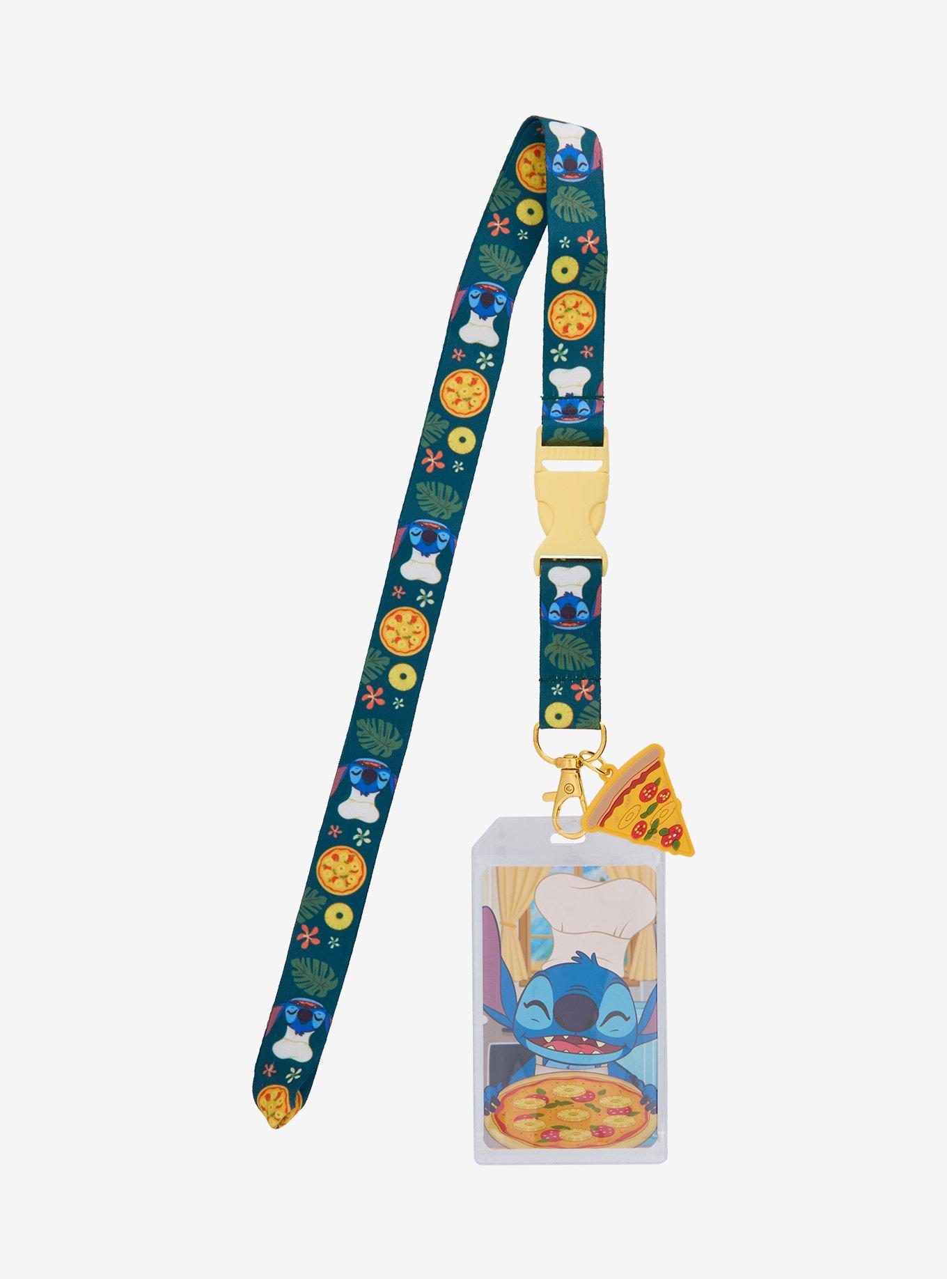 Disney Lilo & Stitch Pizza Stitch Lanyard - BoxLunch Exclusive, , hi-res