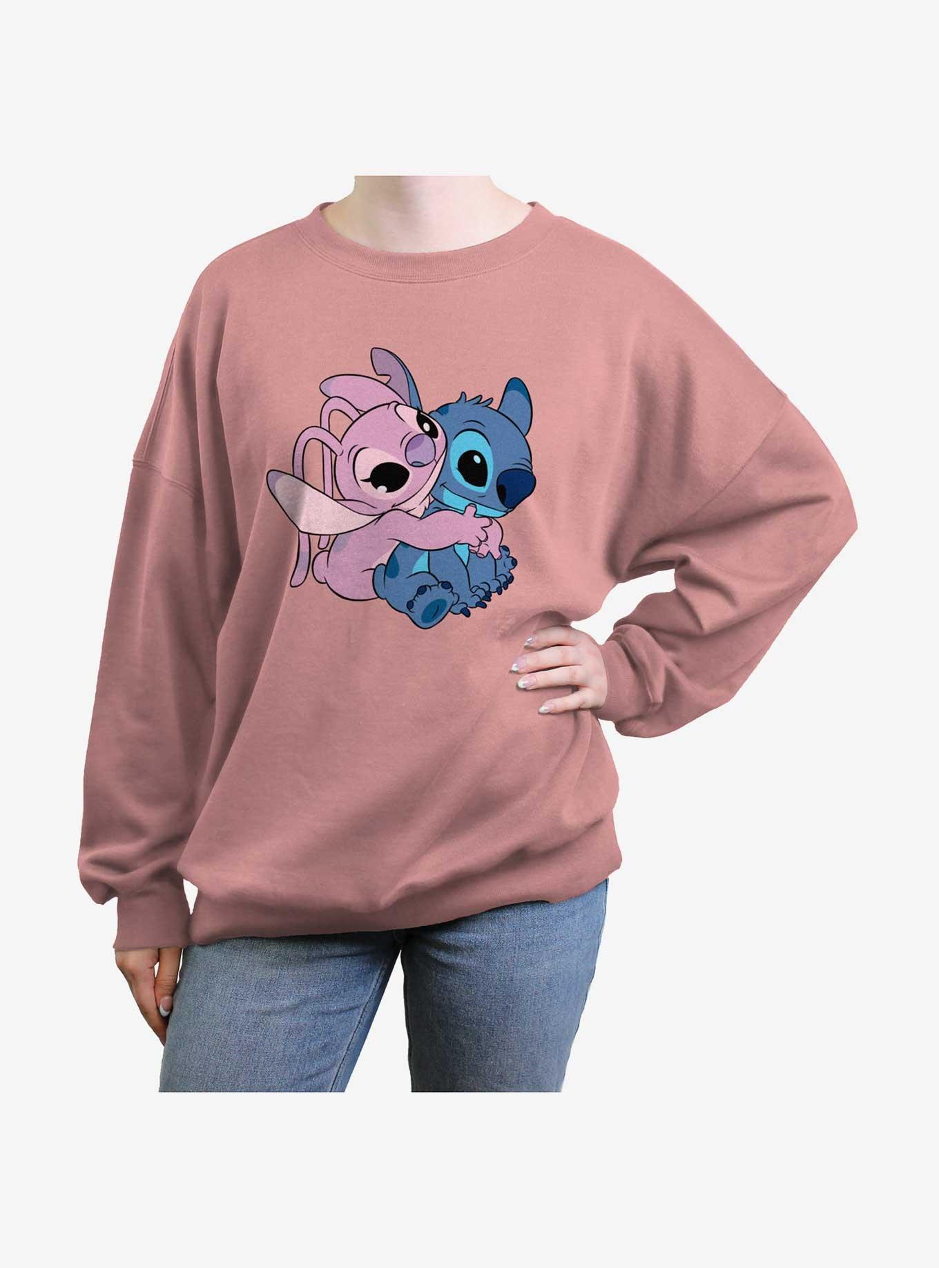 Disney Lilo & Stitch Angel Hug Girls Oversized Sweatshirt, , hi-res