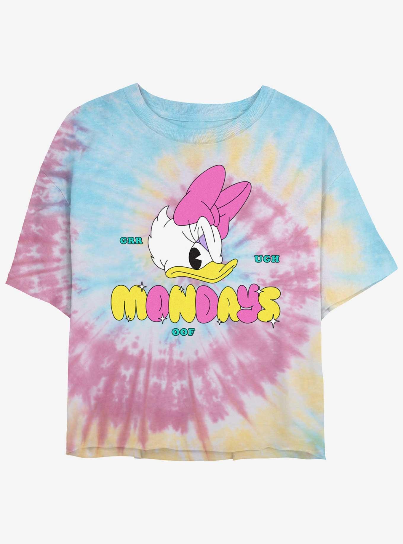 Disney Daisy Duck Mondays Girls Tie-Dye Crop T-Shirt, , hi-res