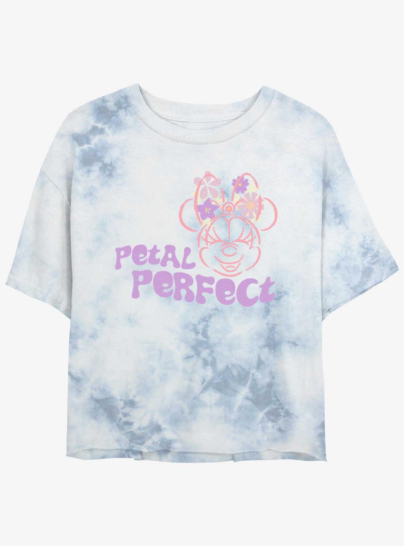 Disney Minnie Mouse Petal Perfect Girls Tie-Dye Crop T-Shirt, WHITEBLUE, hi-res