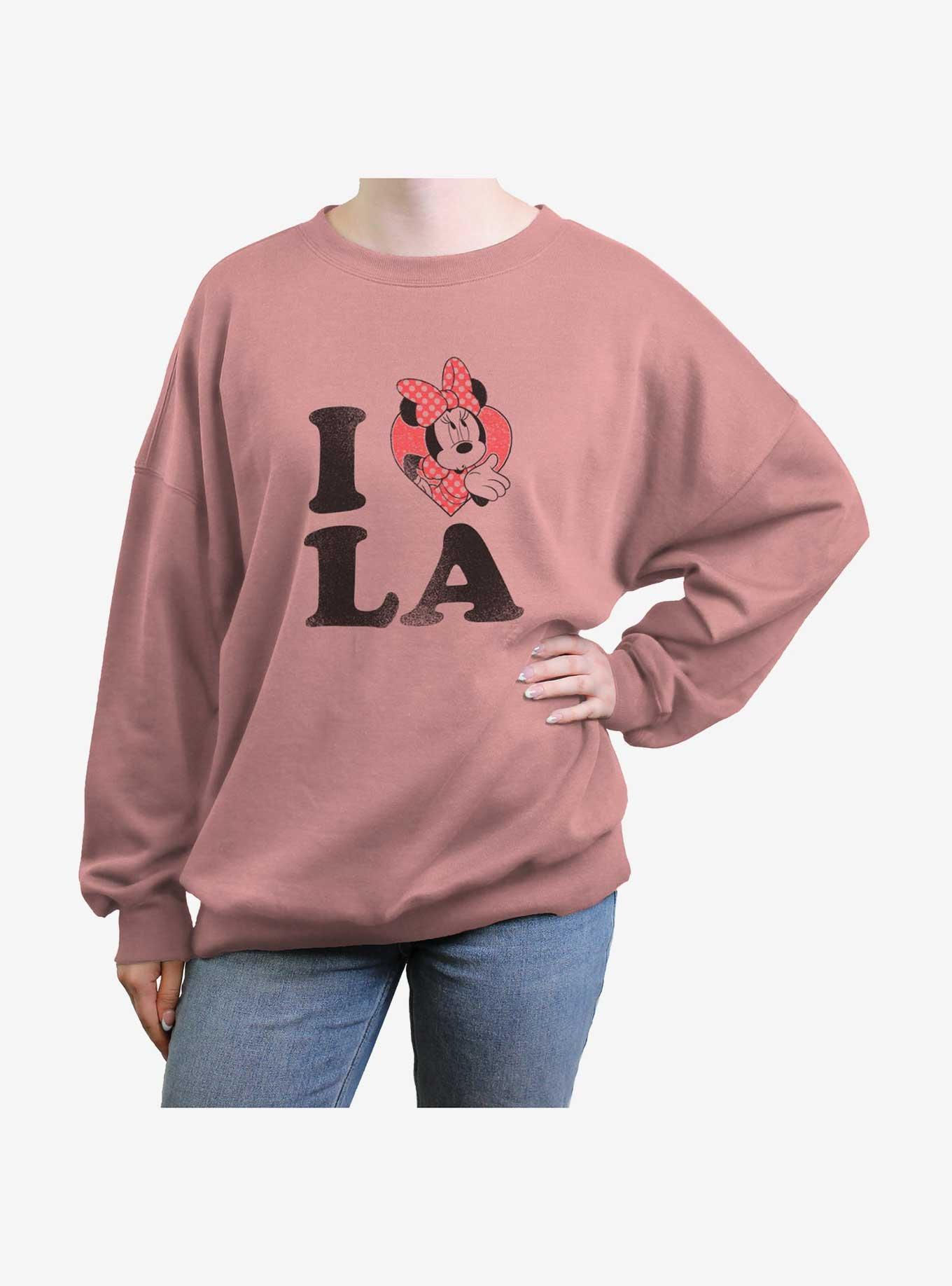 Disney Minnie Mouse I Love LA Girls Oversized Sweatshirt, , hi-res