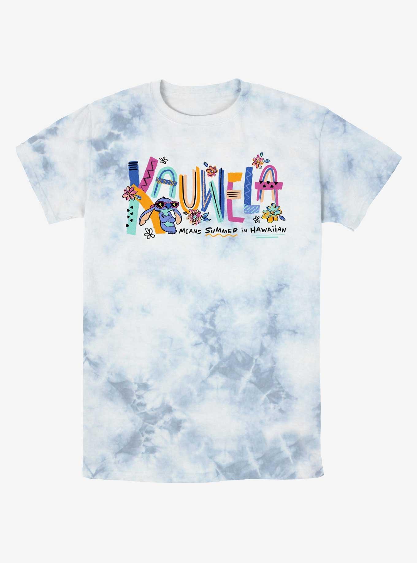 Disney Lilo & Stitch Kauwela Means Summer Tie-Dye T-Shirt, WHITEBLUE, hi-res