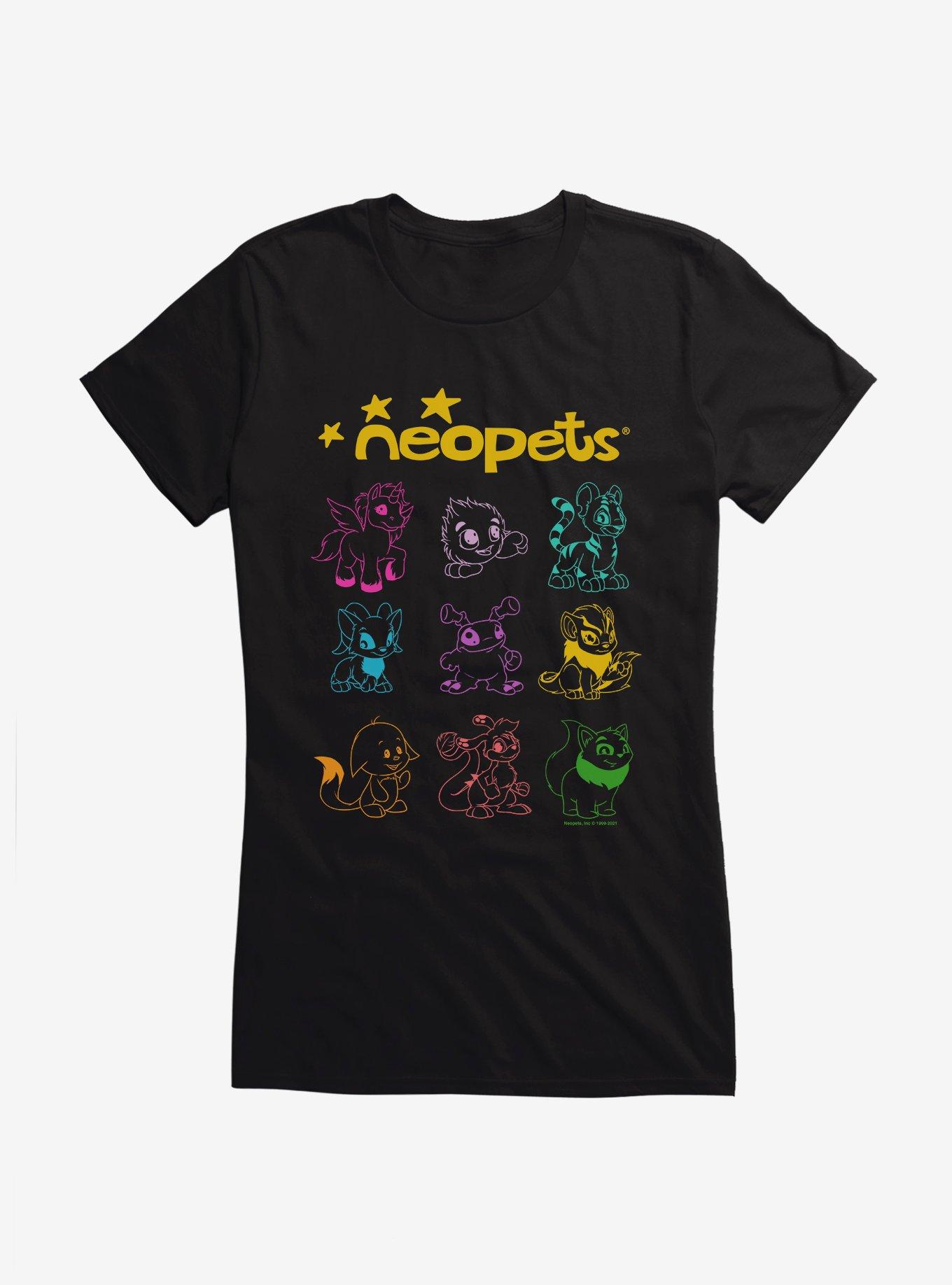 Neopets Line Art Girls T-Shirt, , hi-res