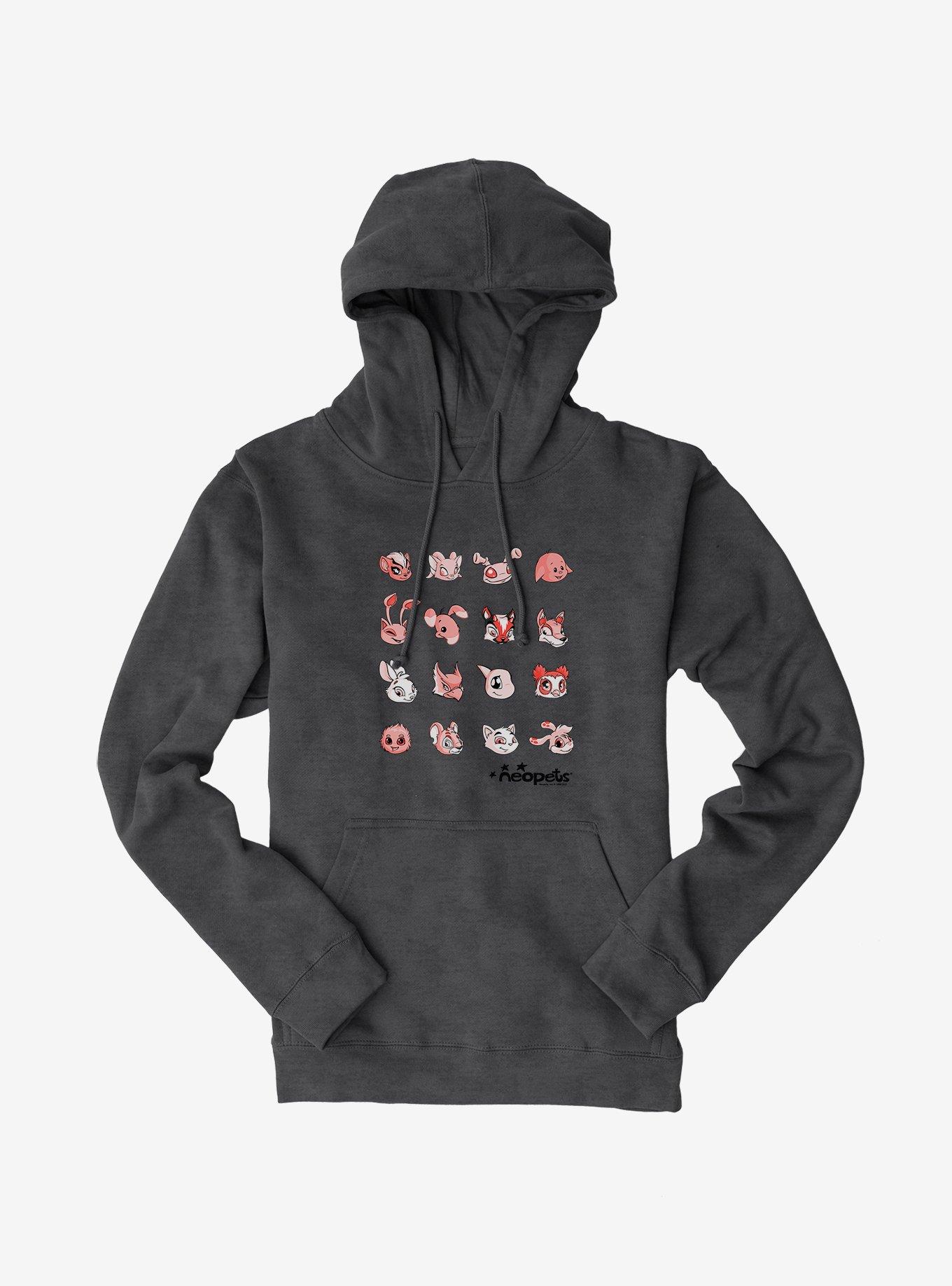 Neopets Monochrome Hoodie, DARK HEATHER, hi-res