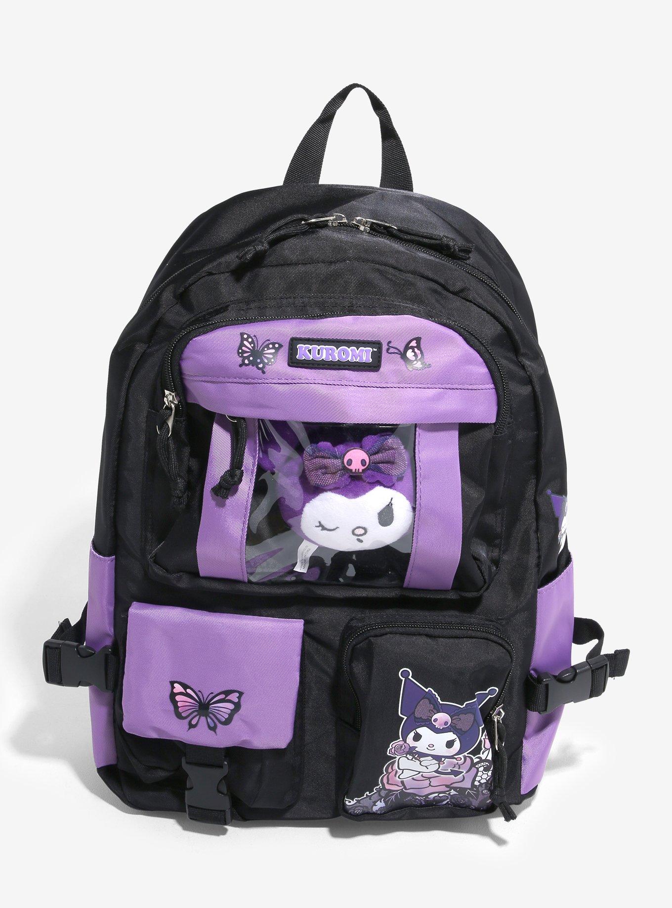Kuromi Butterfly Multi-Pocket Backpack, , hi-res