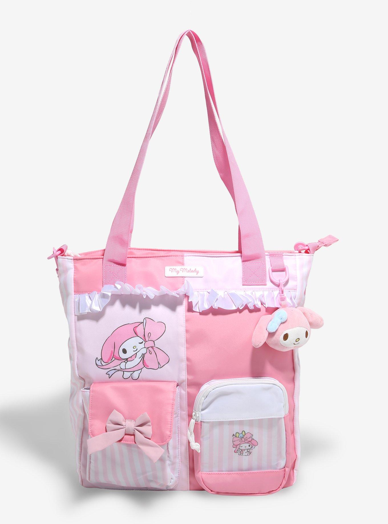 My Melody Stripe Ribbon Cargo Tote Bag | Hot Topic