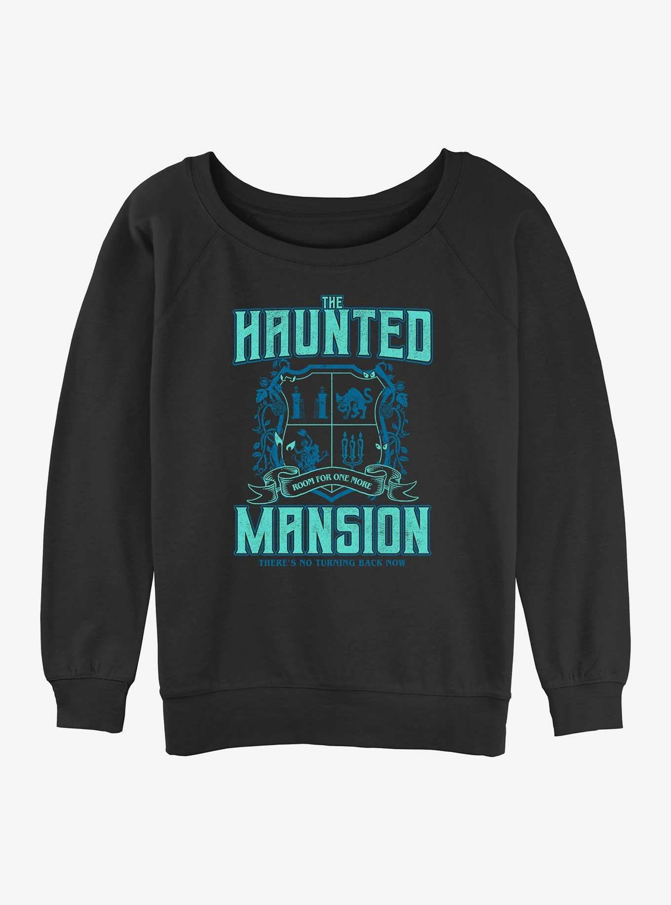 Haunted Mansion Haunted Mansion Collegiate Girls Slouchy Sweatshirt, BLACK, hi-res