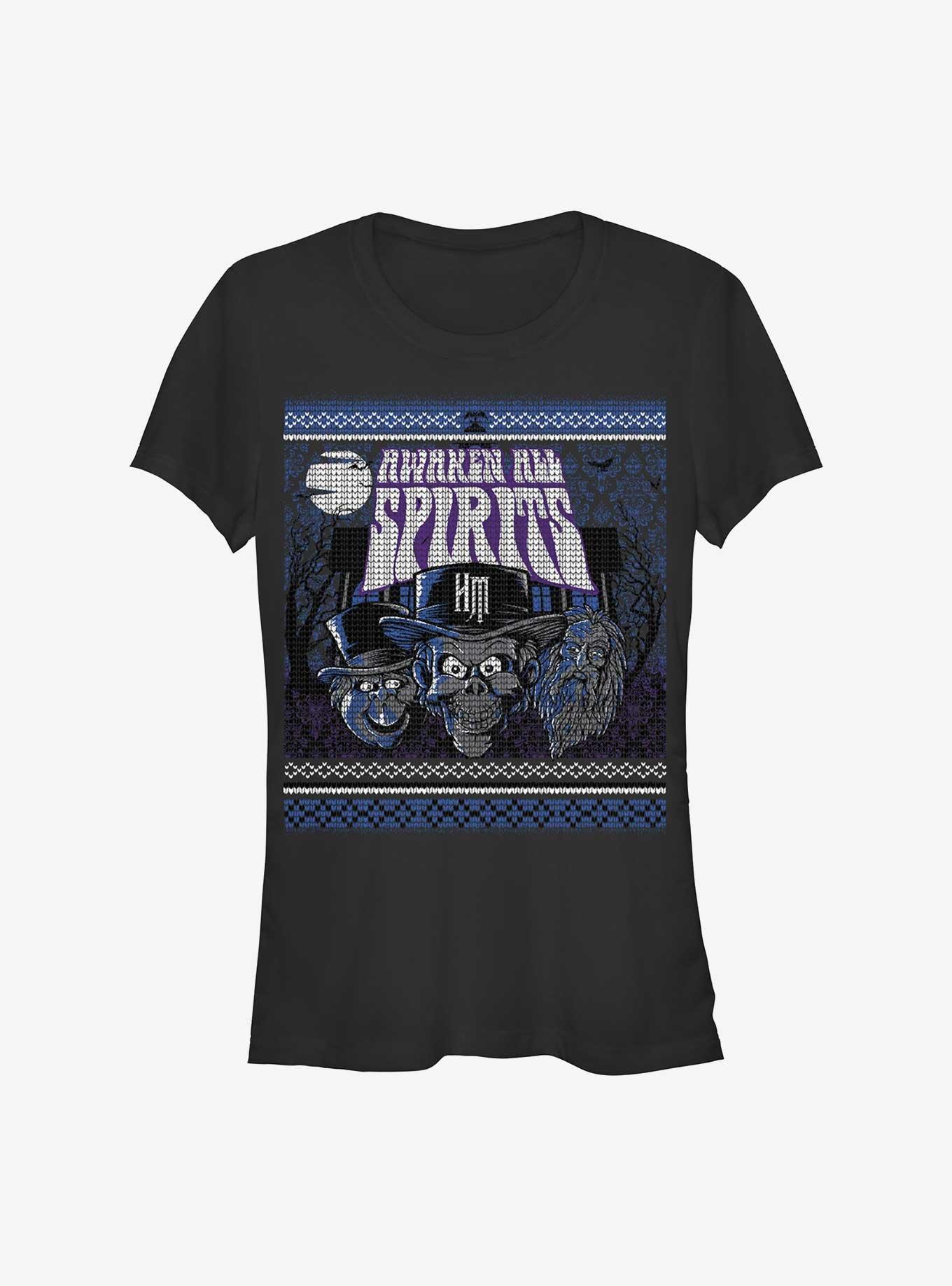 Haunted Mansion Ugly Halloween Girls T-Shirt, BLACK, hi-res