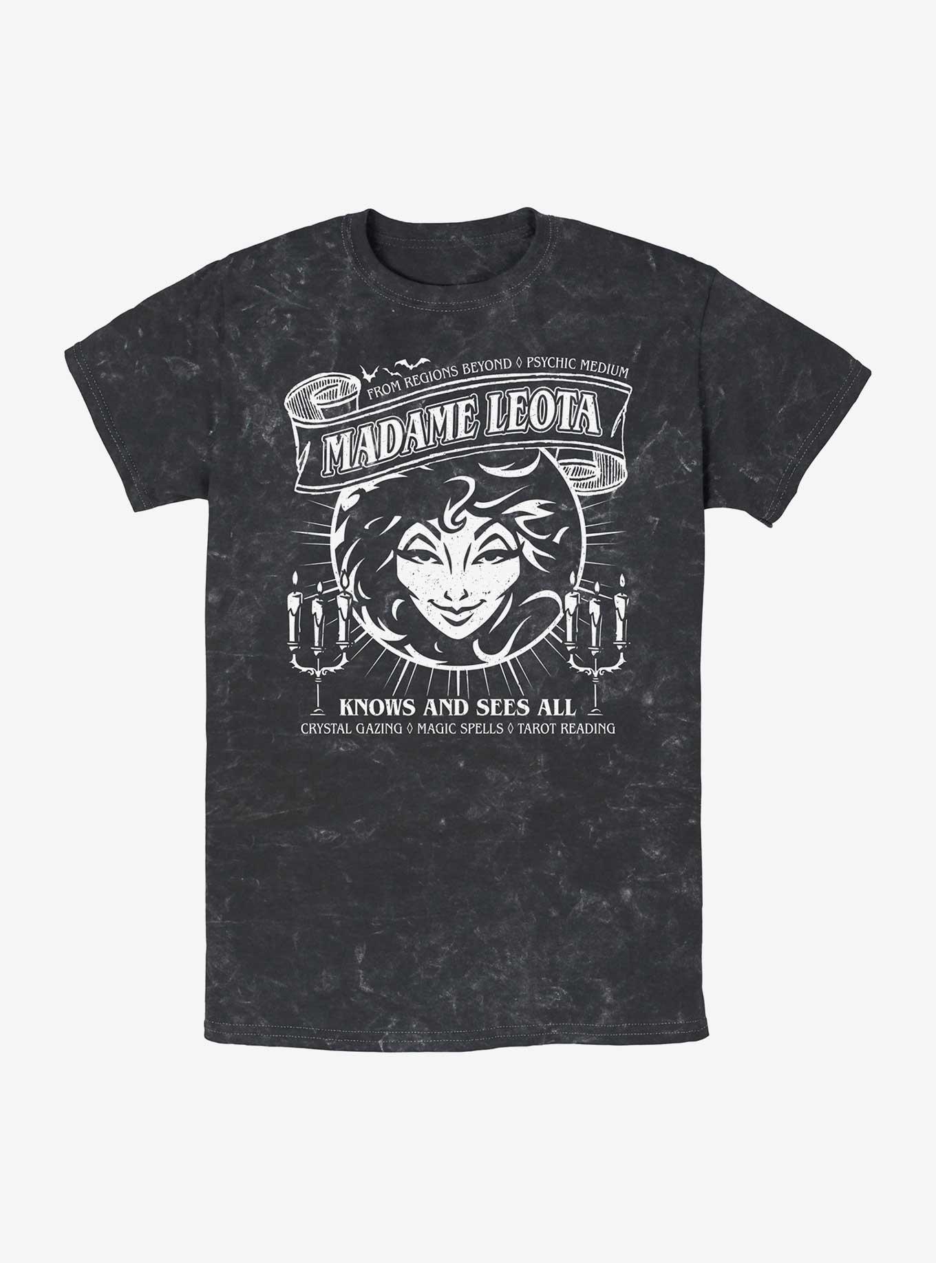 Haunted Mansion Madame Leota Knows All Mineral Wash T-Shirt, BLACK, hi-res