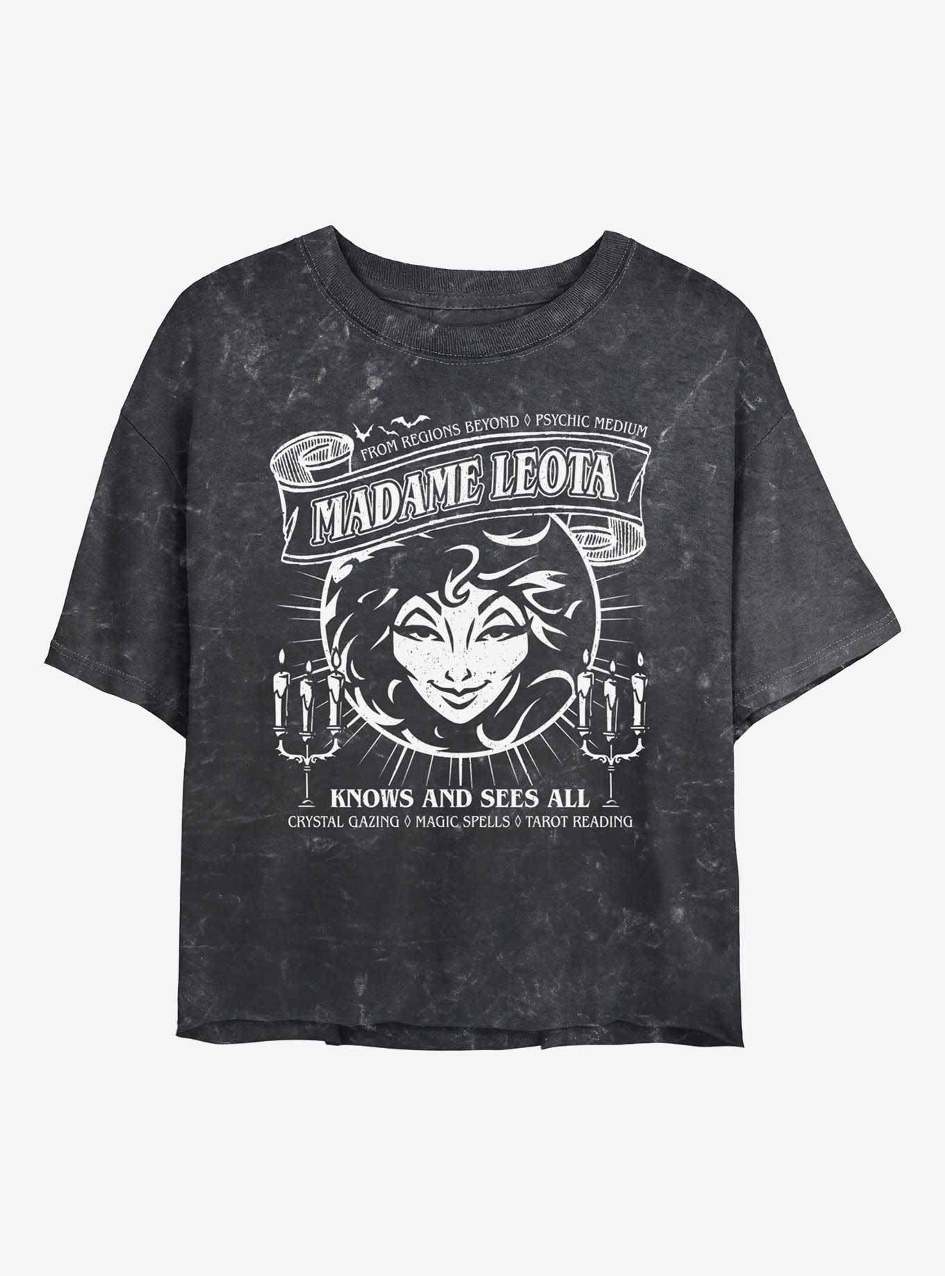Haunted Mansion Madame Leota Knows All Mineral Wash Girls Crop T-Shirt, , hi-res