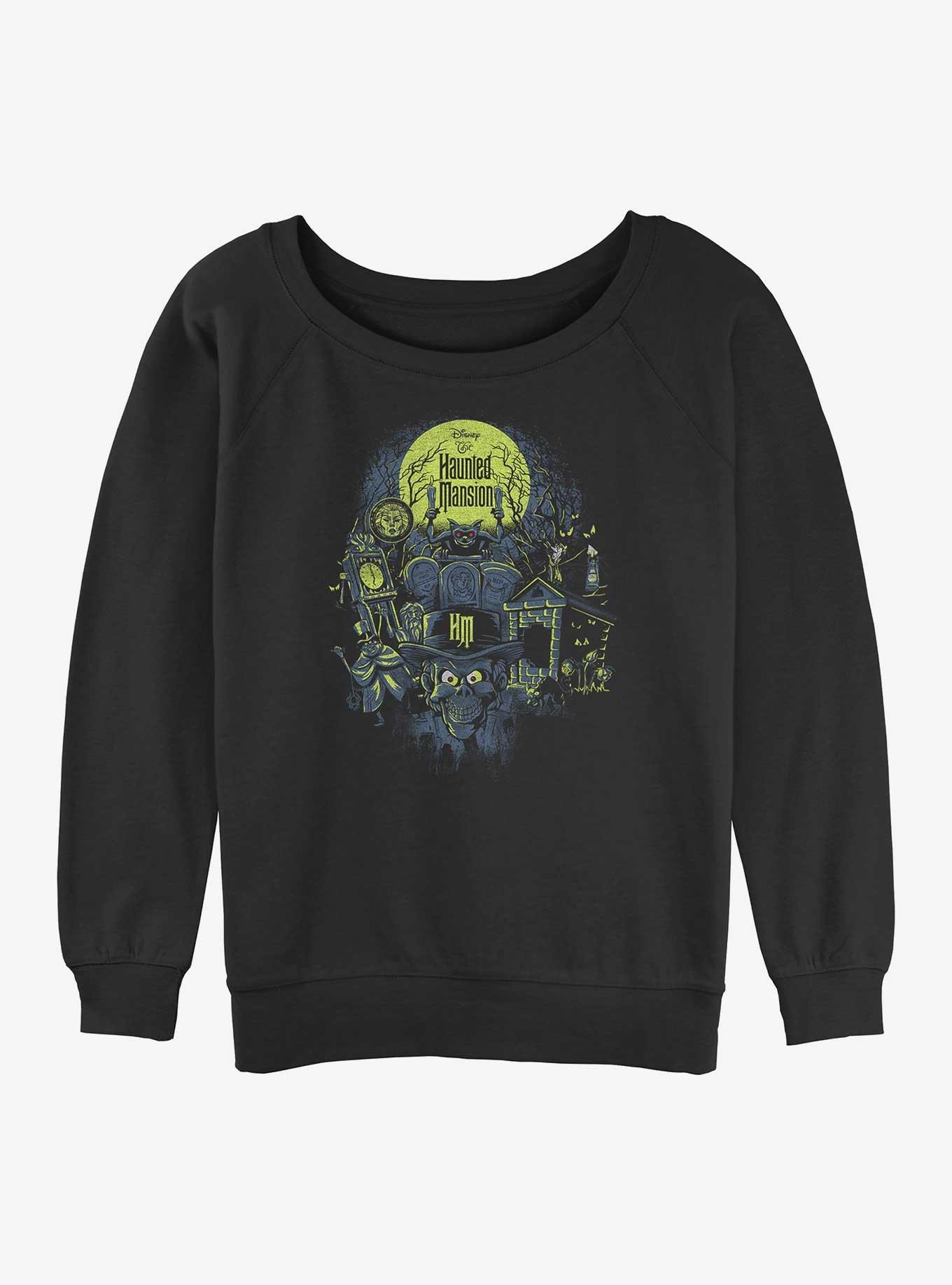 Haunted Mansion Haunted Montage Girls Slouchy Sweatshirt, , hi-res