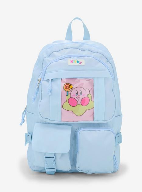 Kirby Blue Multi Pockets Backpack ITA Collector Pin Y2K Kawaii Gamer Anime Tech Amazon.com: Y2K Ita Bag with Pin Display Insert - Cute Cat  main image 3
