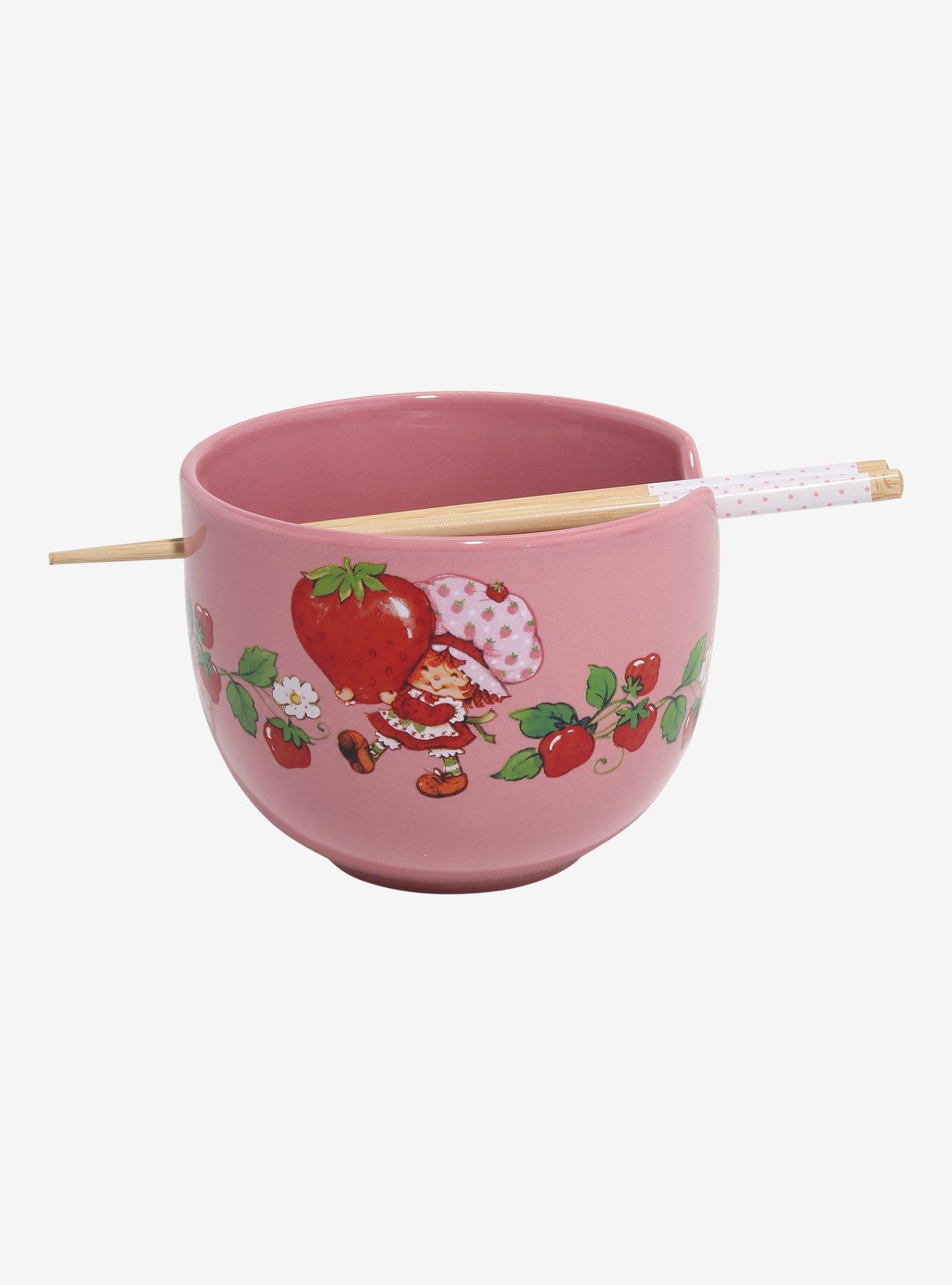 Strawberry Shortcake Strawberry Allover Print Ramen Bowl with Chopsticks, , hi-res