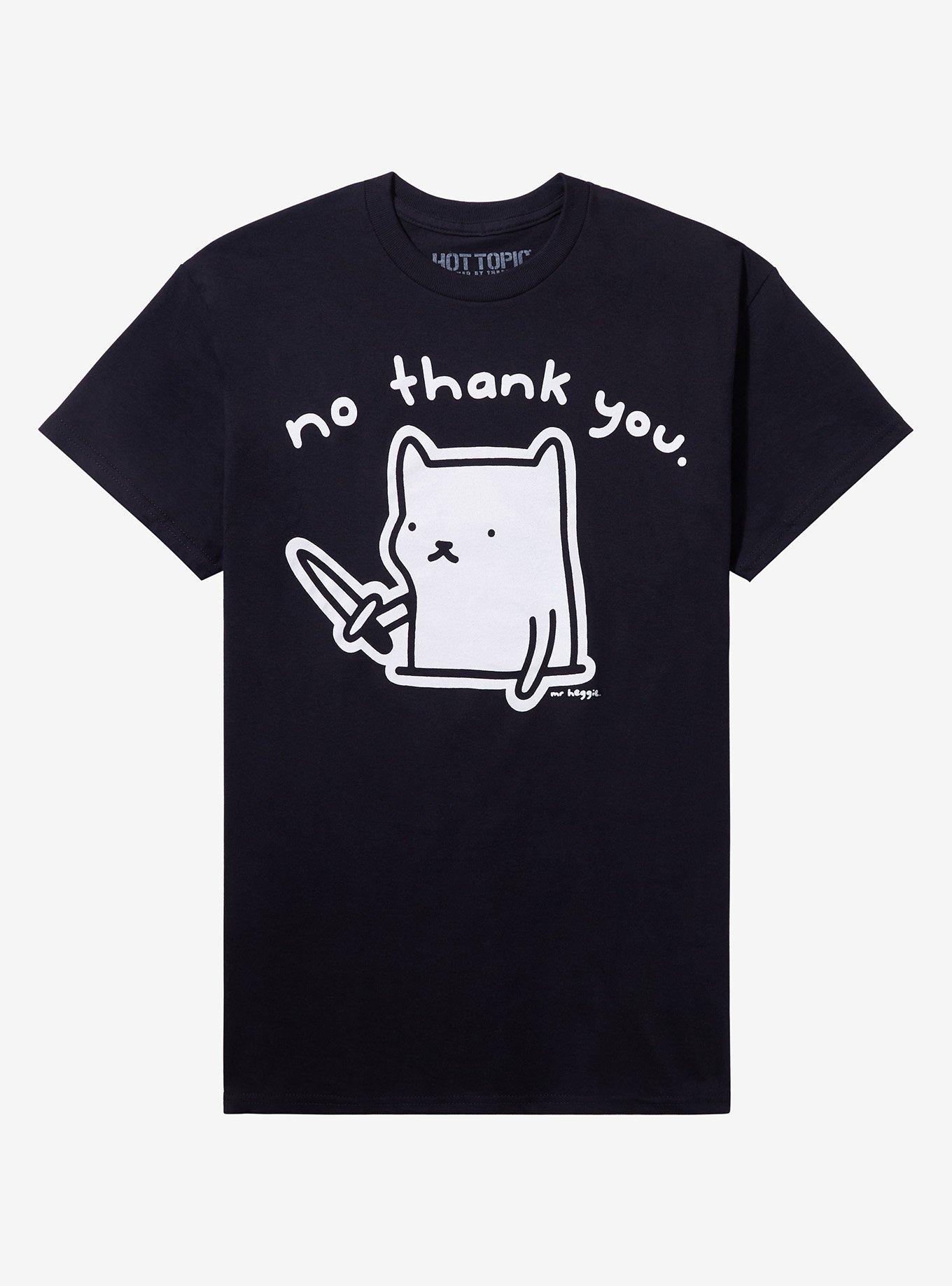 Cat No Thank You T-Shirt By Mr Heggie, , hi-res