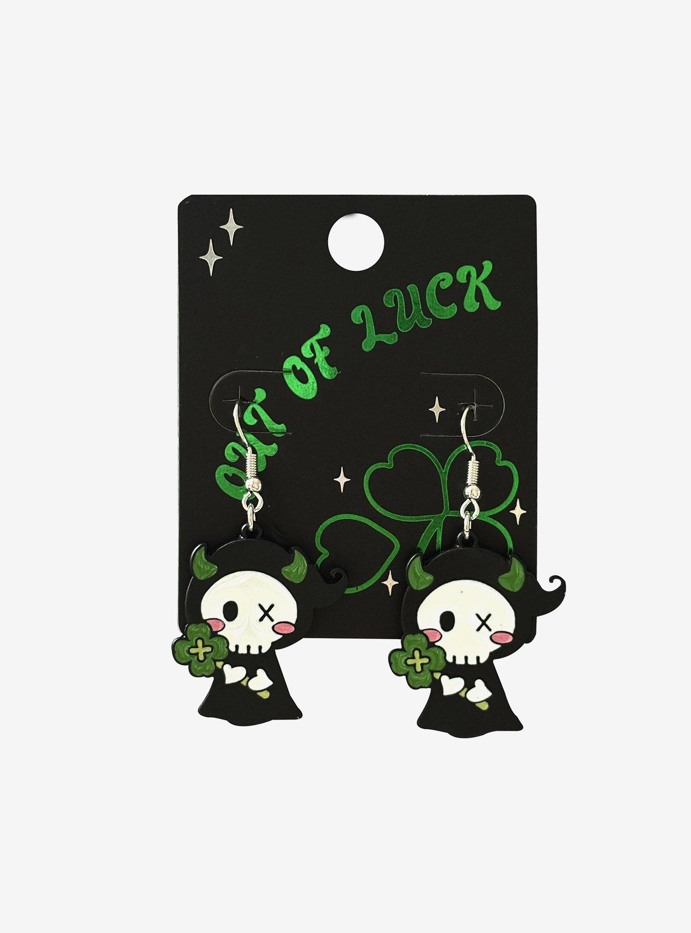 Lucky Grim Reapers Earrings, , hi-res