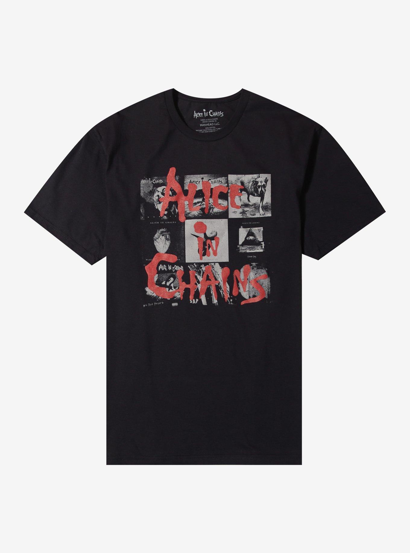 Alice In Chains Album Cover Grid T-Shirt, , hi-res