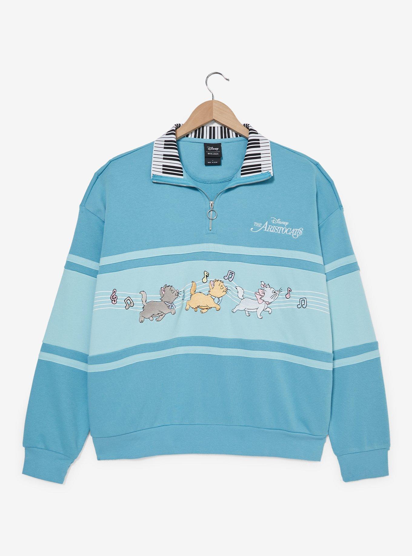 Disney The Aristocats Piano Quarter Zip Women's Plus Crewneck — BoxLunch Exclusive