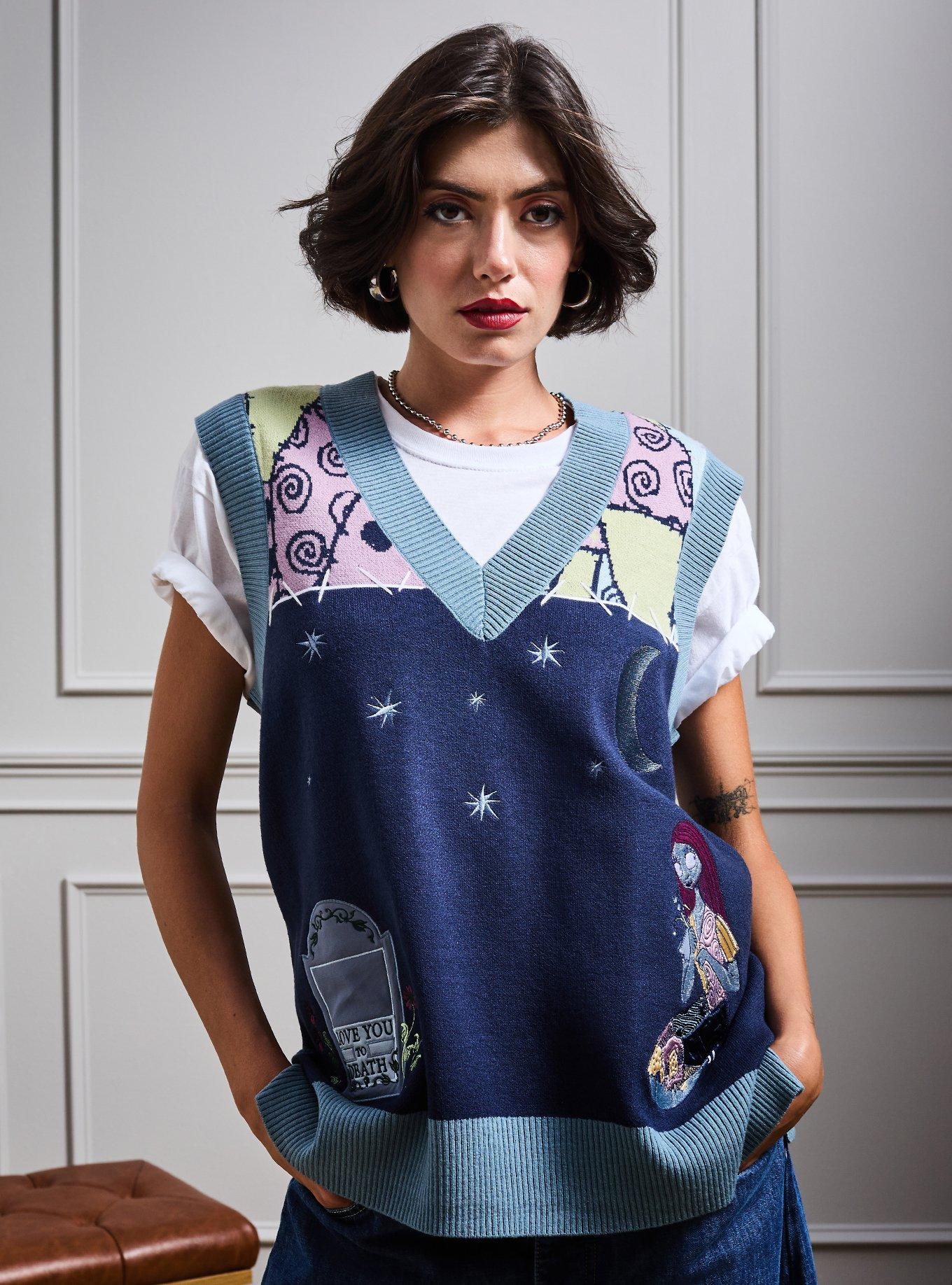 Disney The Nightmare Before Christmas Sally Icons Women's Sweater Vest - BoxLunch Exclusive, , hi-res