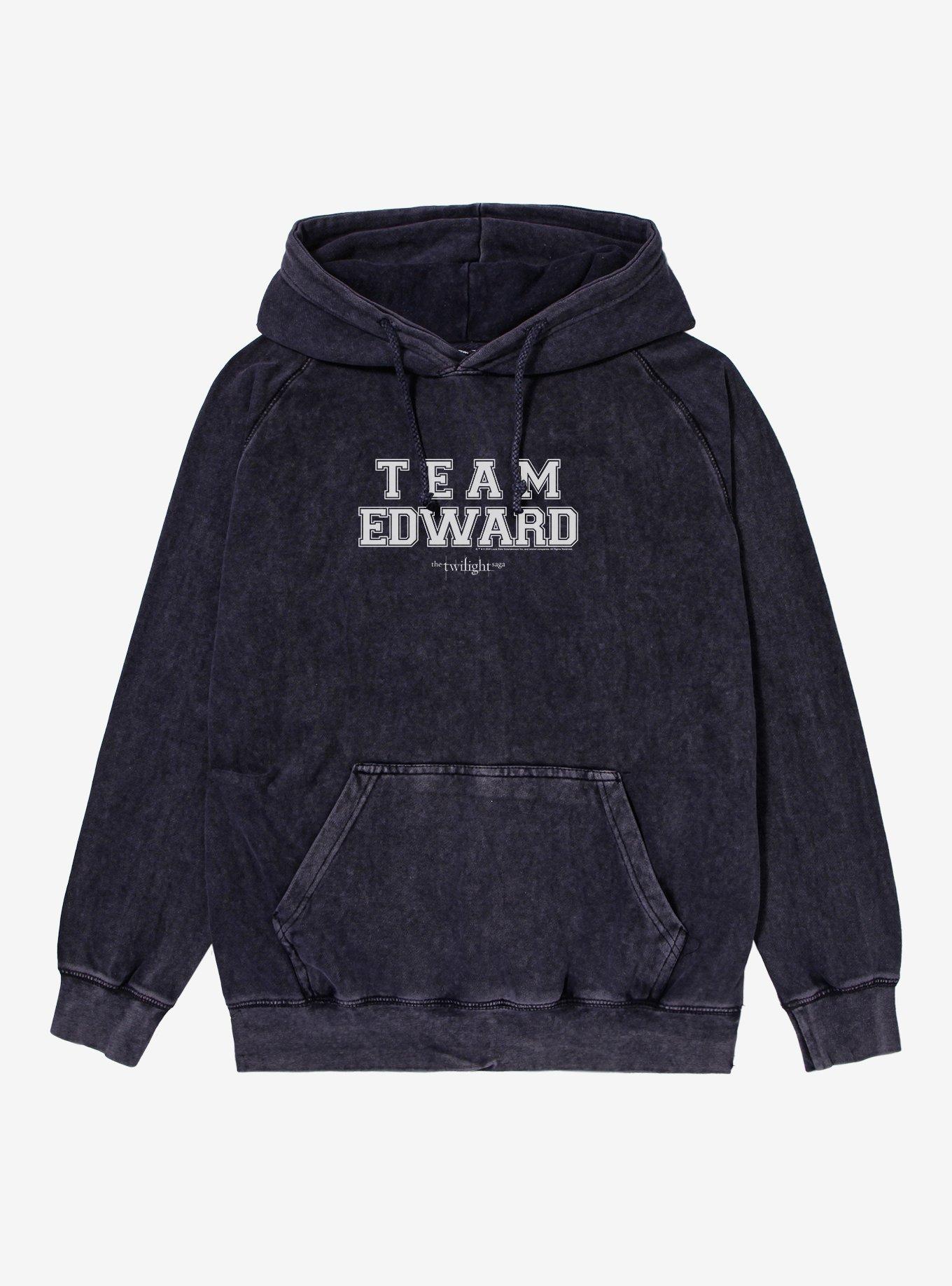 Twilight Team Edward Collegiate Font Mineral Wash Hoodie, , hi-res