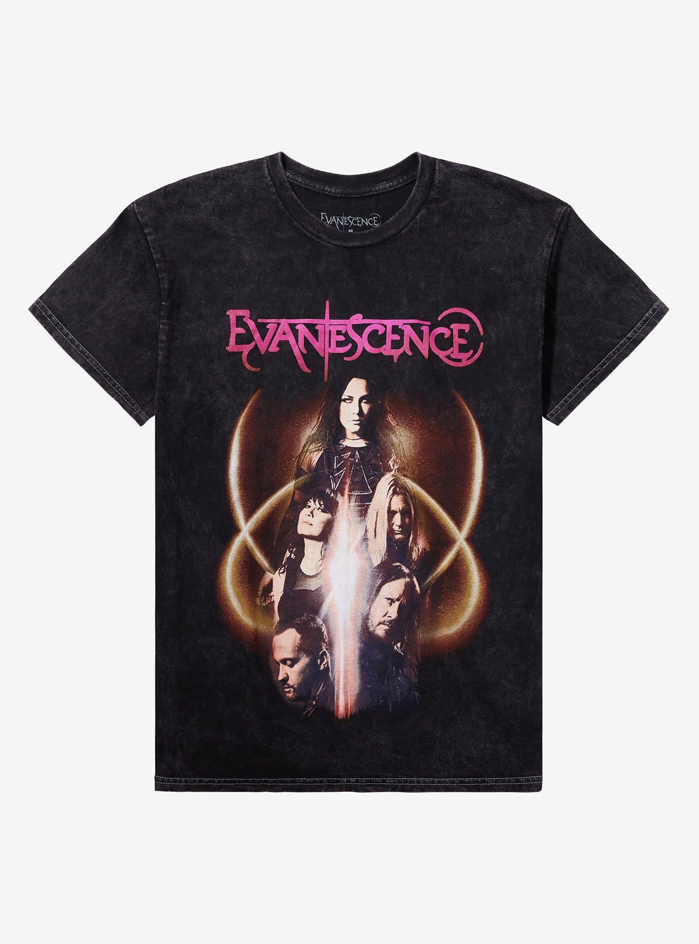 Evanescence Group Mineral Wash Relaxed Fit Girls T-Shirt, , hi-res