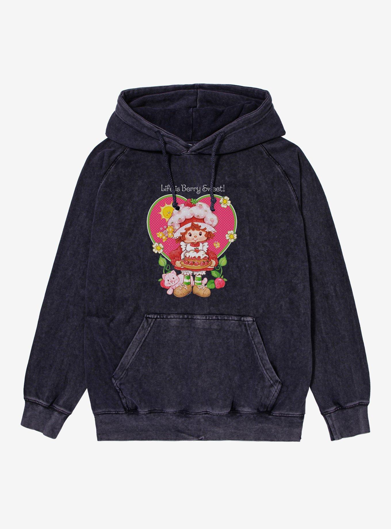 Strawberry Shortcake Life Is Berry Sweet Mineral Wash Hoodie, VINTAGE BLACK, hi-res