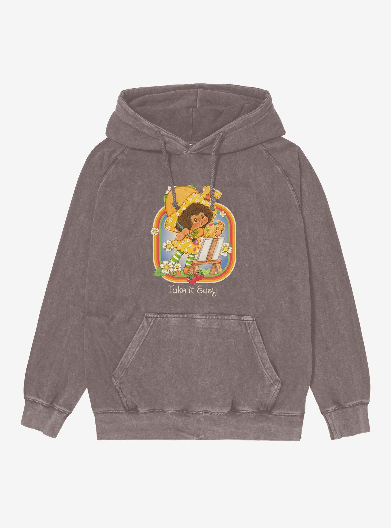 Strawberry Shortcake Orange Blossom Take It Easy Mineral Wash Hoodie, , hi-res