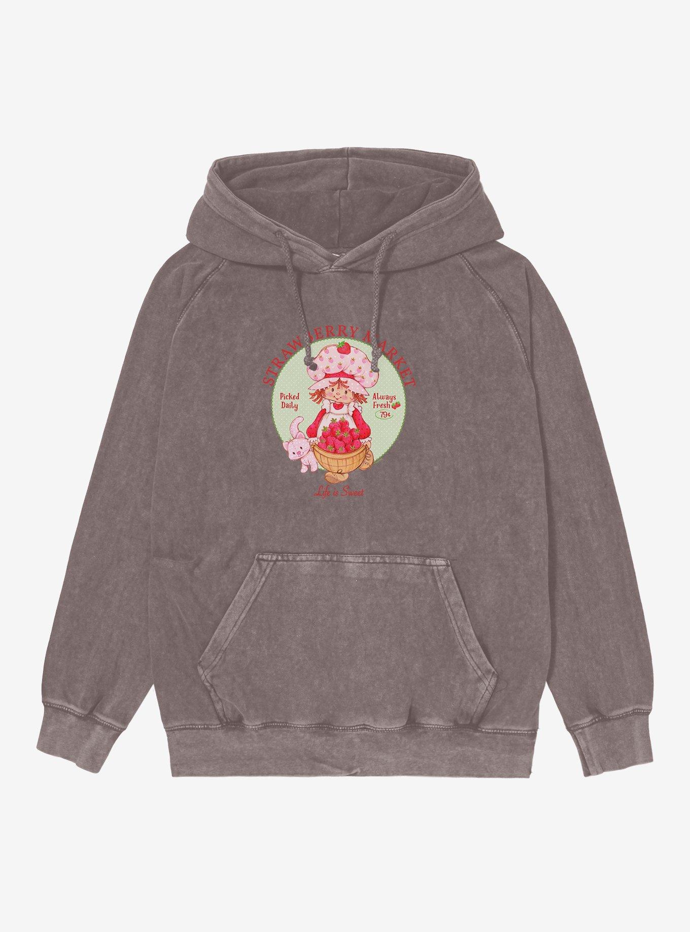 Strawberry Shortcake Strawberry Market Mineral Wash Hoodie, , hi-res