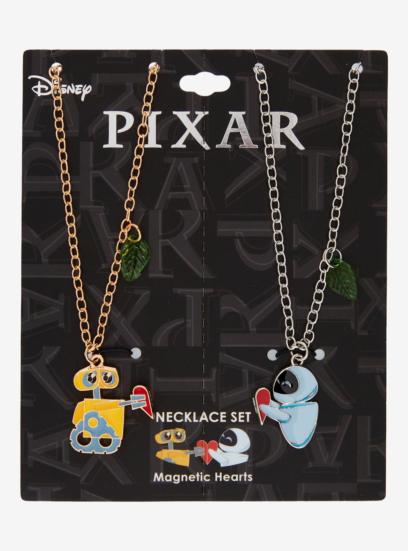 Disney Pixar WALL-E & EVE Hearts Magnetic Best Friend Necklace Set